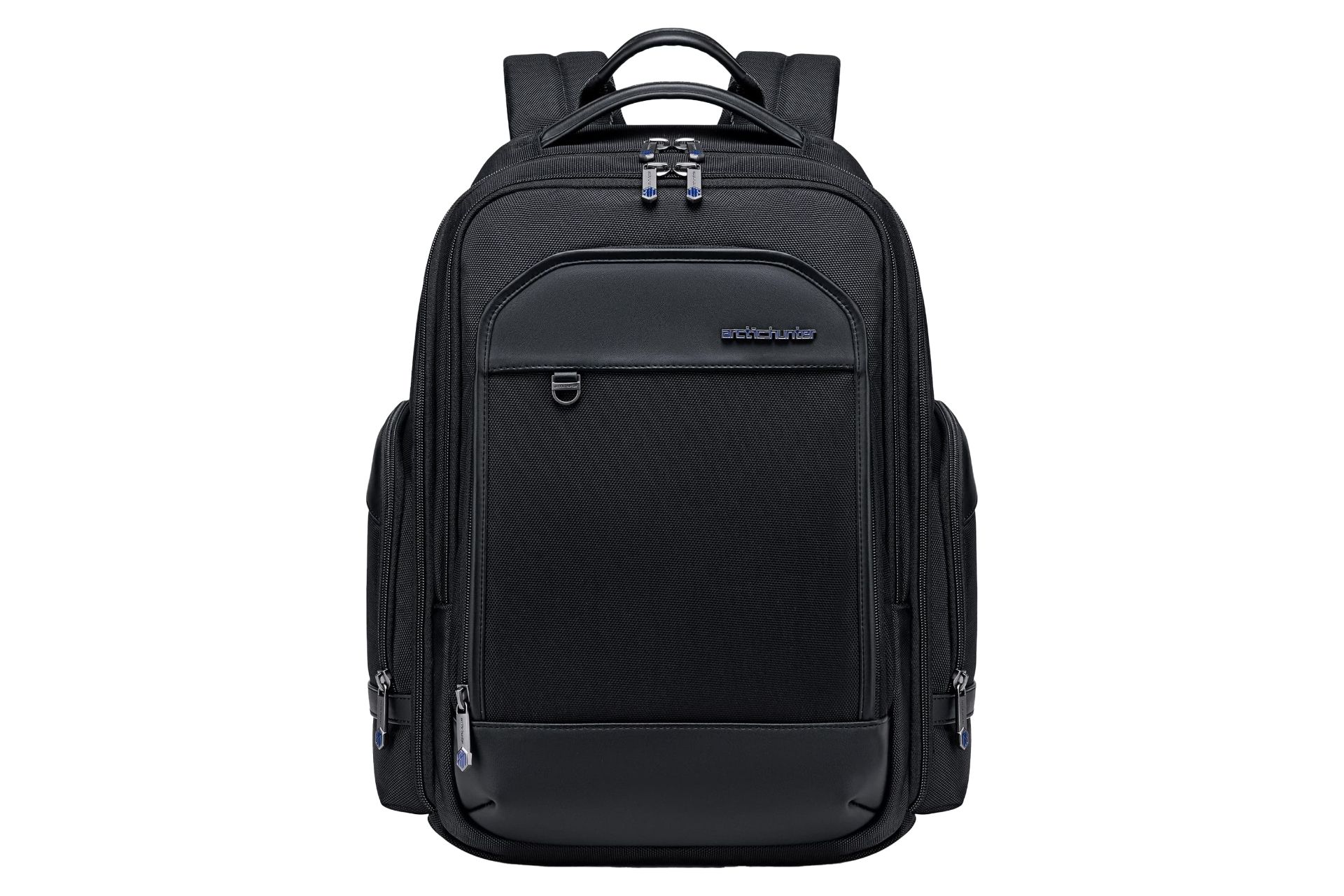 نمای جلوی کوله پشتی لپ تاپ آرکتیک هانتر B00683 مناسب 15.6 اینچ با نمایش لوگو و جیب‌ها