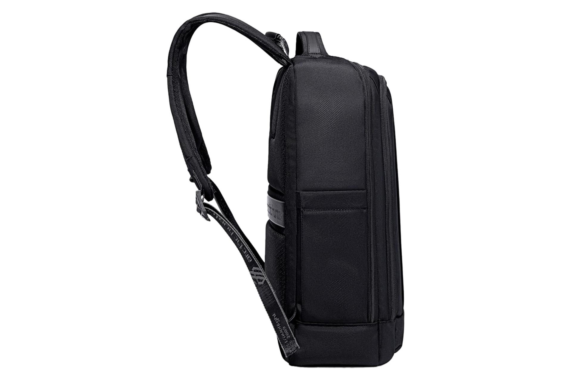 نمای لبه کناری کوله پشتی لپ تاپ آرکتیک هانتر B00550 مناسب 15.6 اینچ با نمایش جیب و بندها