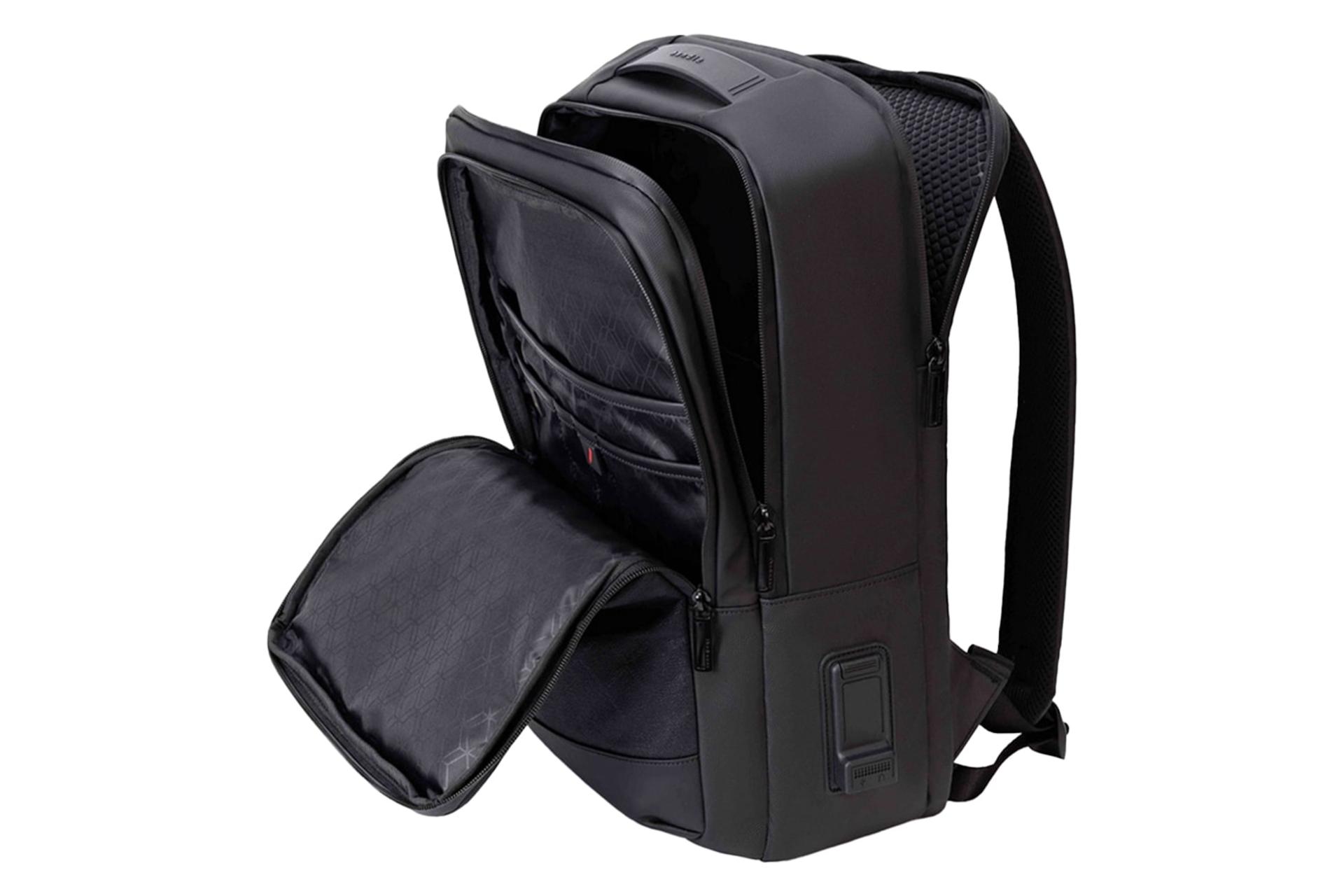 نمای فضای داخلی کوله پشتی لپ تاپ آرکتیک هانتر B00328 مناسب 15.6 اینچ