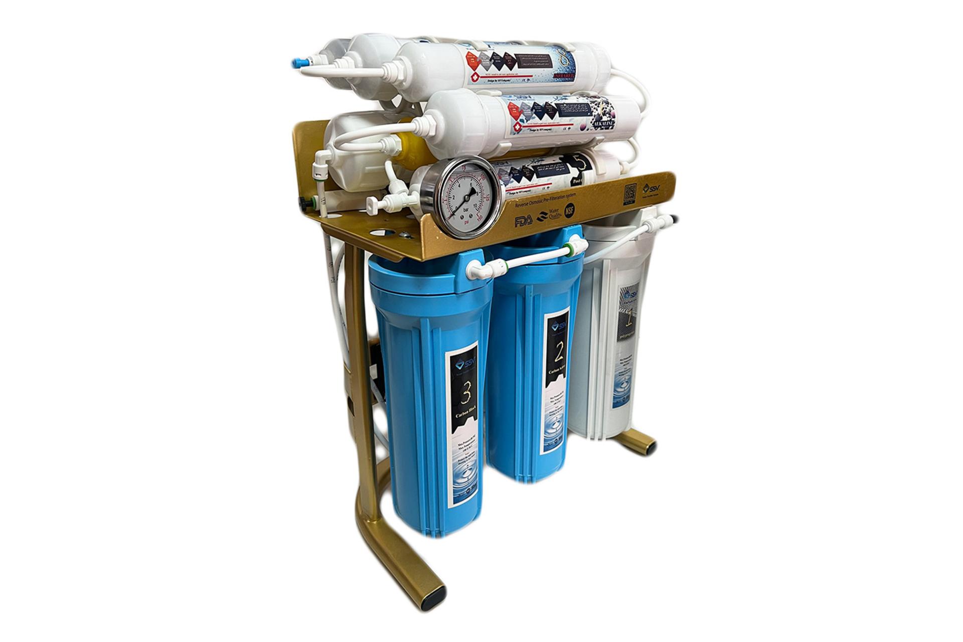 نمای کناری دستگاه تصفیه آب اس اس وی SSV GoldenBlue 2W X1150