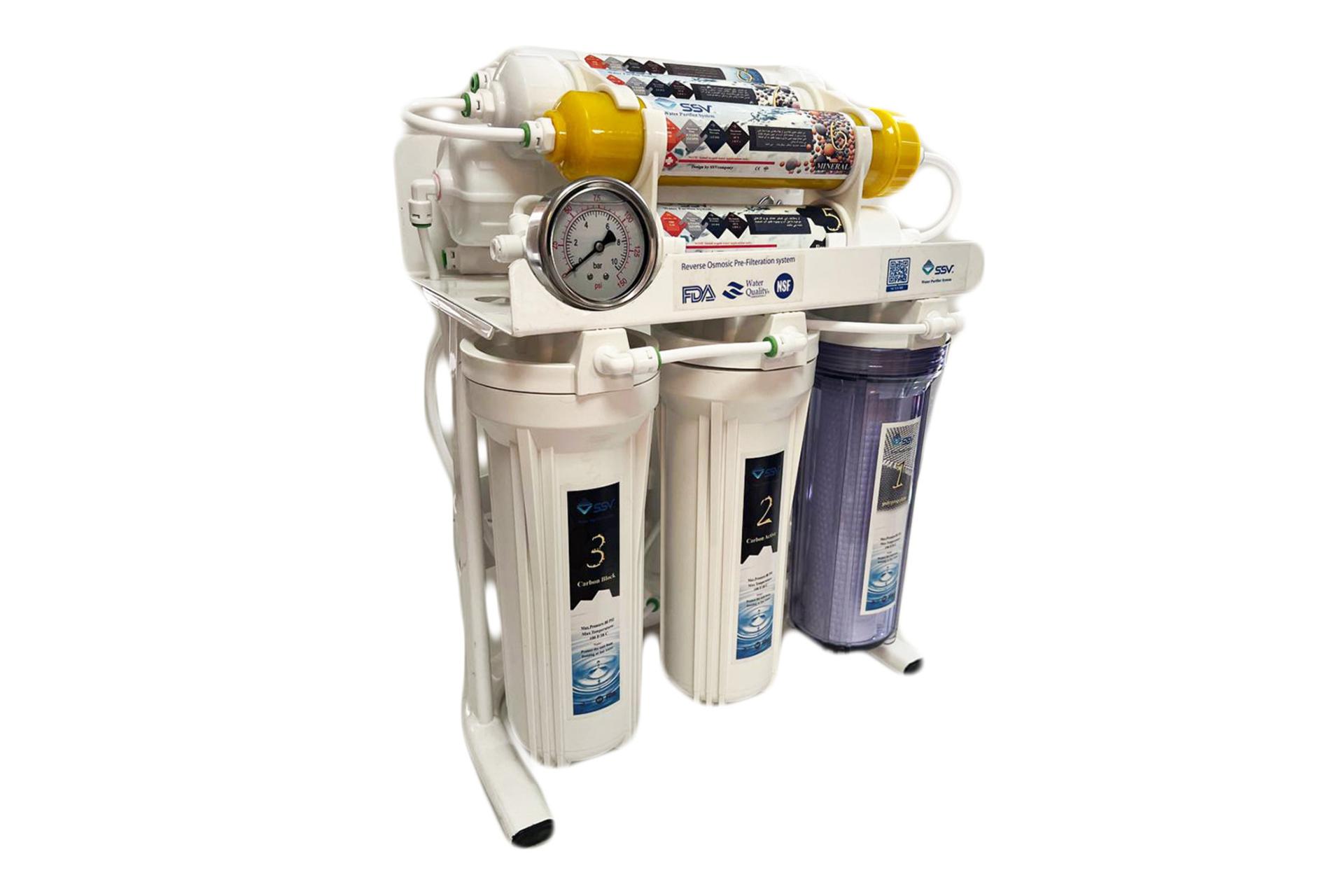 نمای کناری دستگاه تصفیه آب اس اس وی SSV MaxTec X800