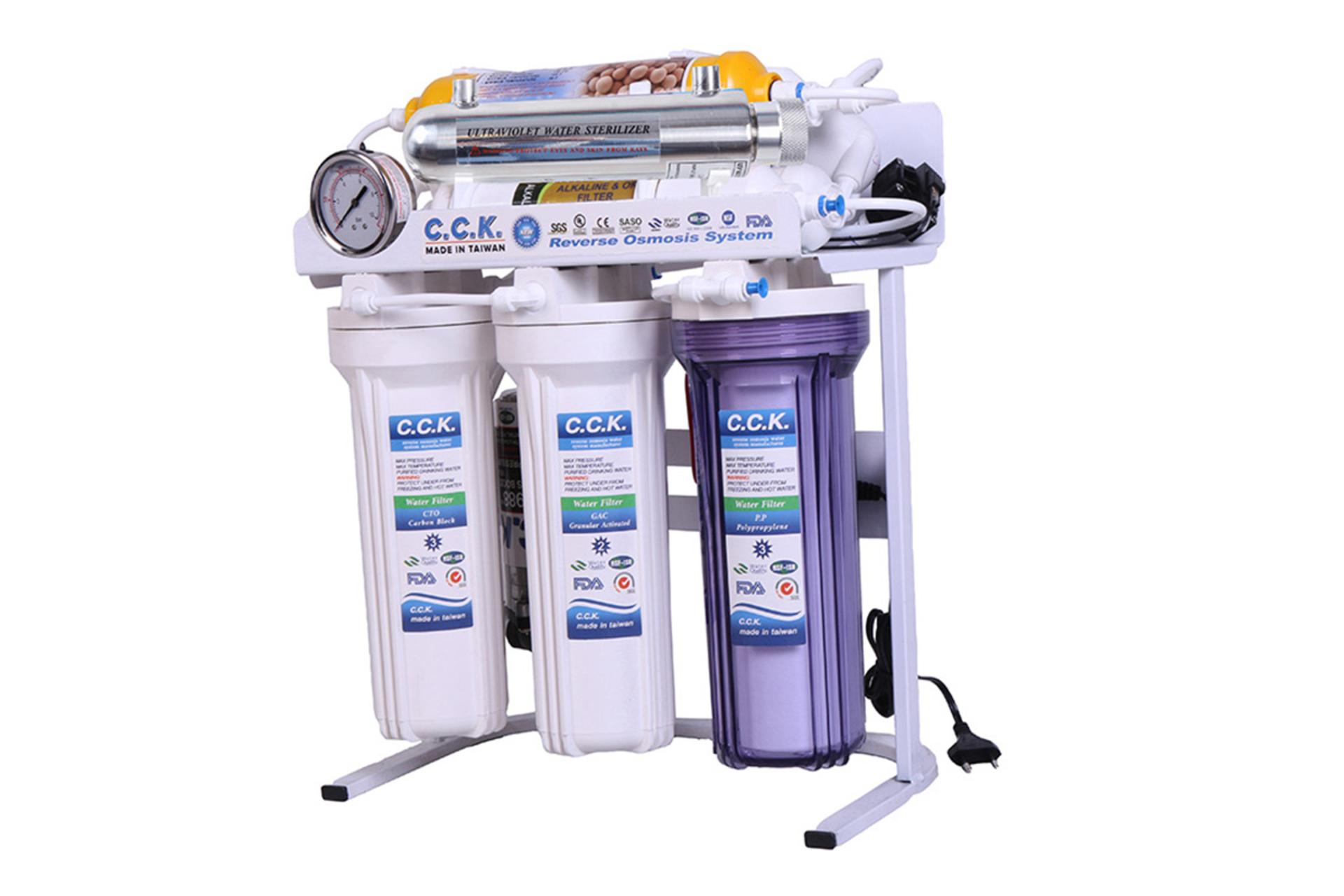 نمای کناری دستگاه تصفیه آب سی سی کا CCK RO8-ORP-UV