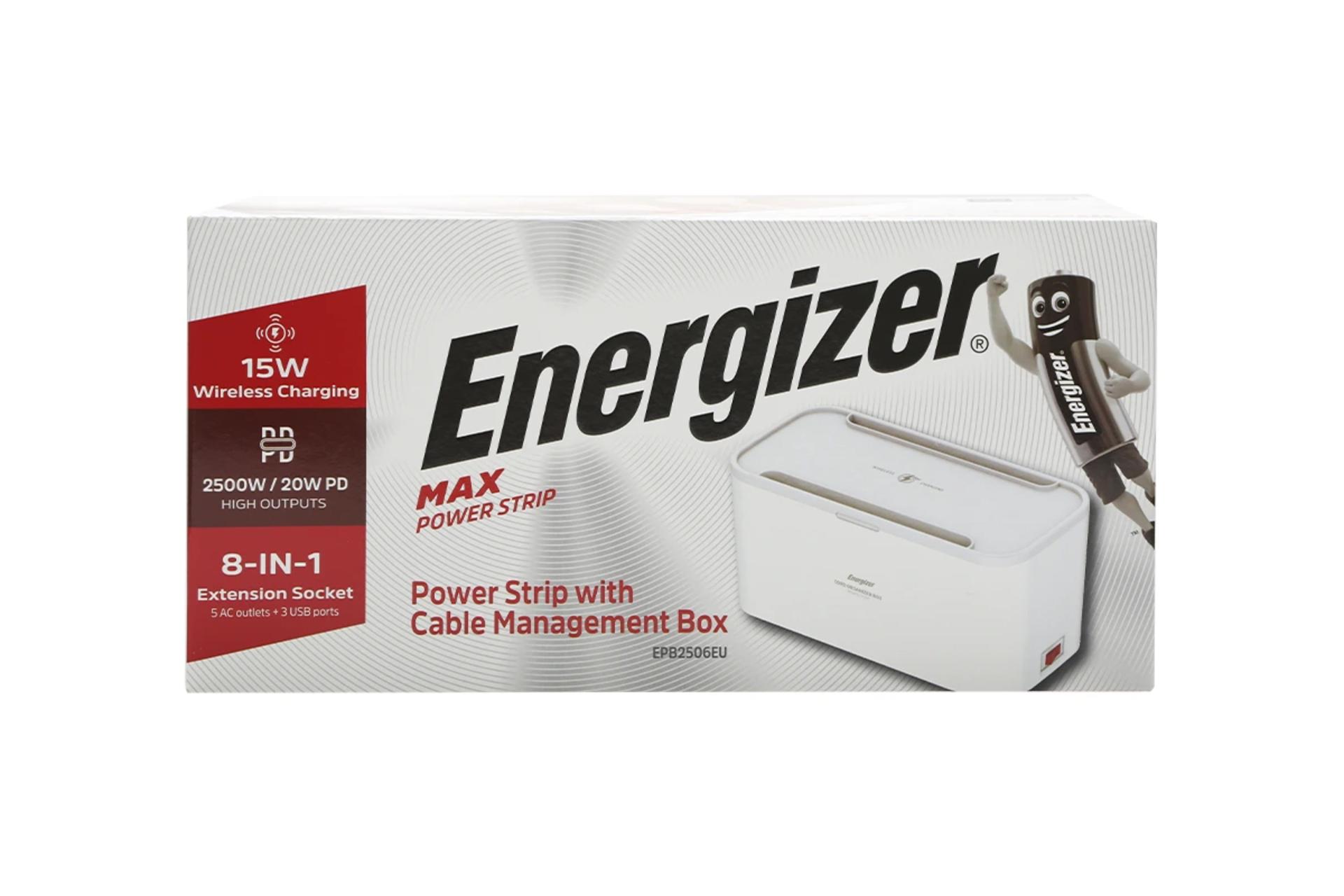 جعبه چندراهی برق انرجایزر EPB2506EU مجهز به شارژر بی‌سیم