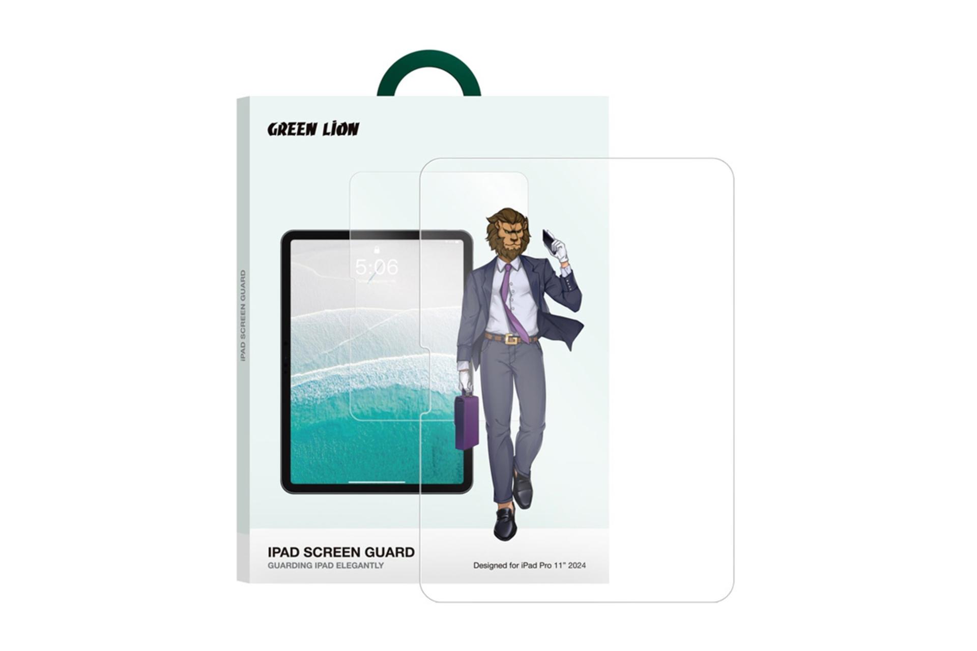 جعبه محافظ صفحه نمایش تبلت گرین لیون مدل iPad Screen Guard مناسب اپل iPad Pro 11 2024
