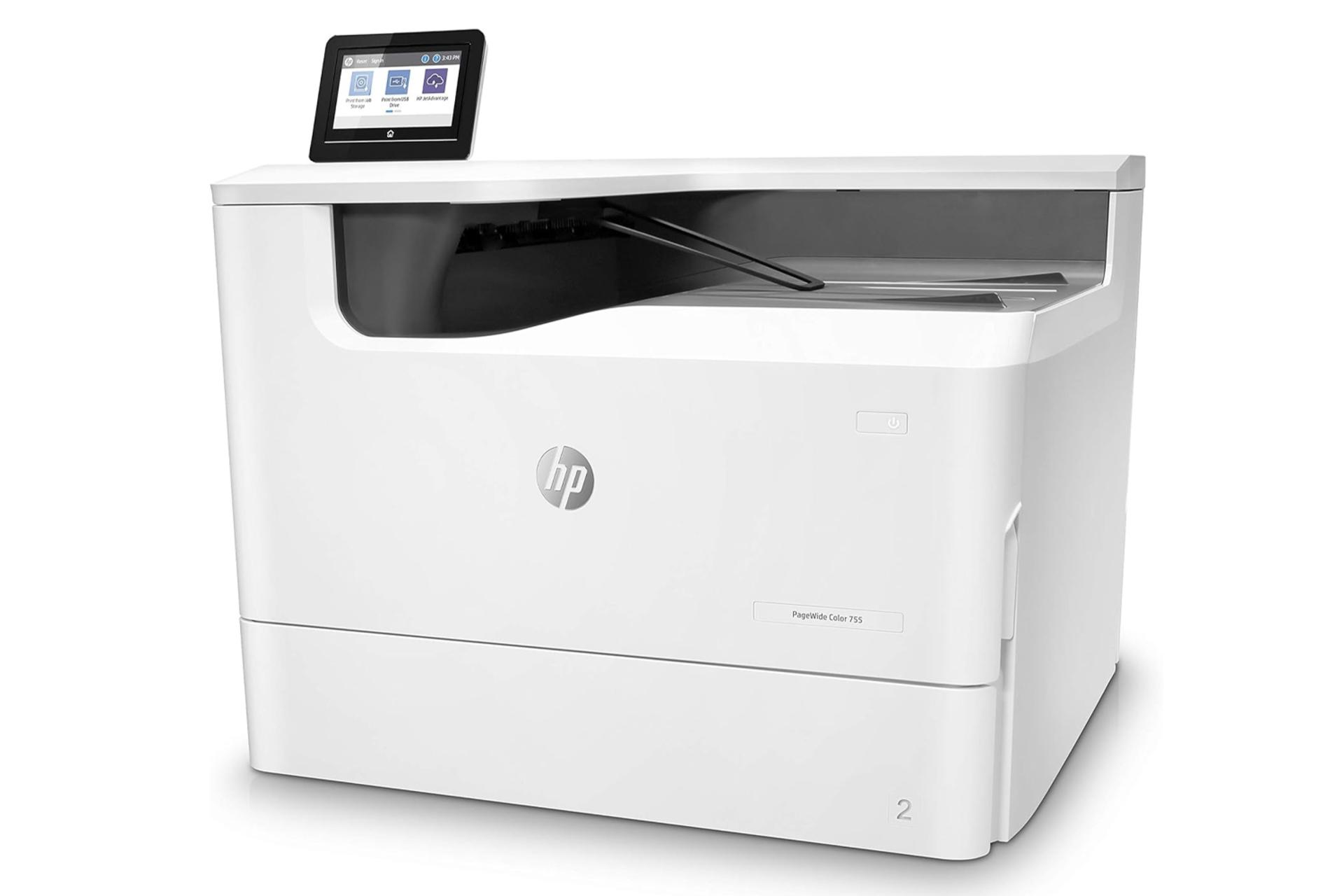 پرینتر اچ پی PageWide Color 755dn نمای سمت راست