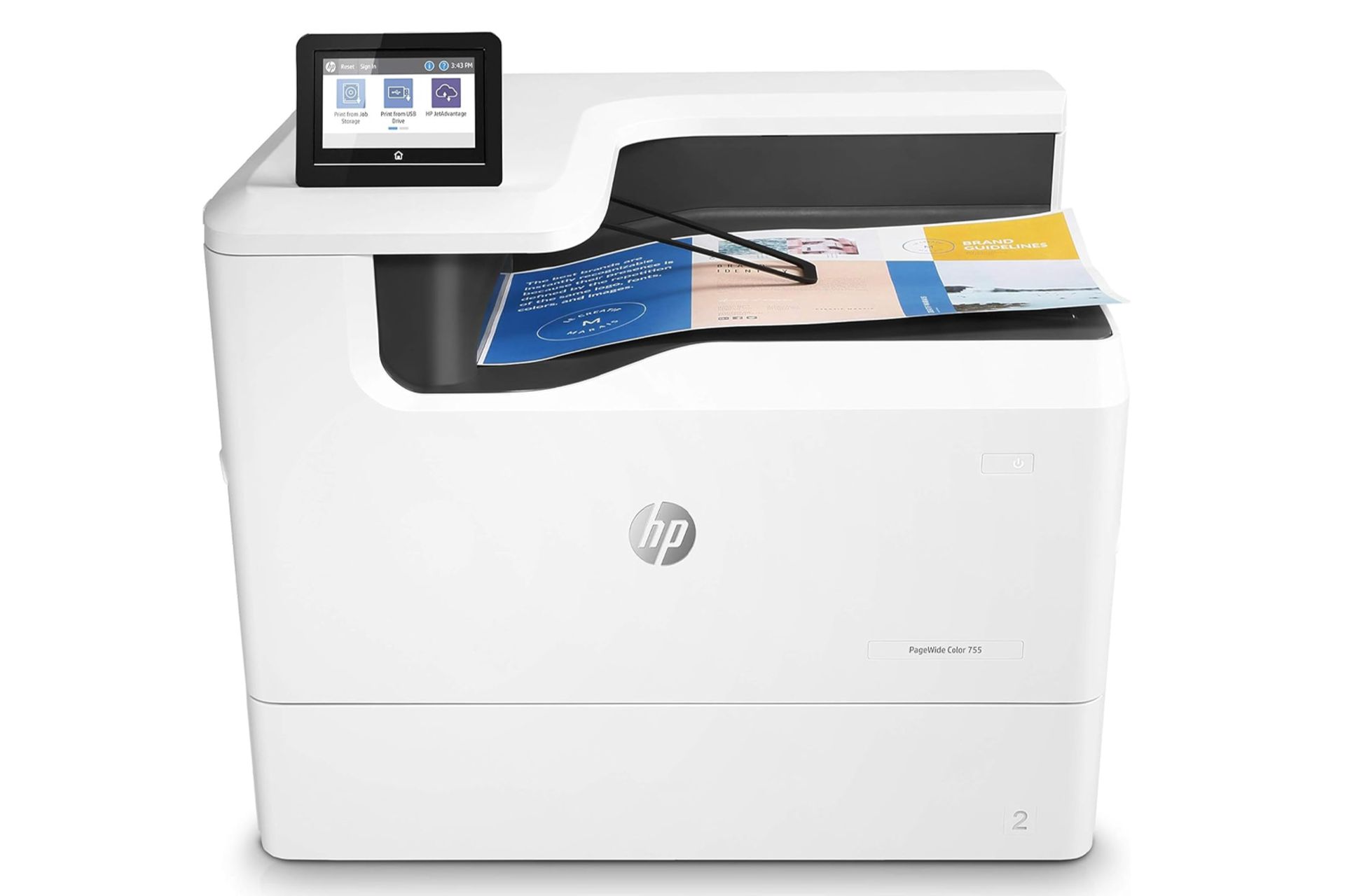 پرینتر اچ پی PageWide Color 755dn نمای جلو