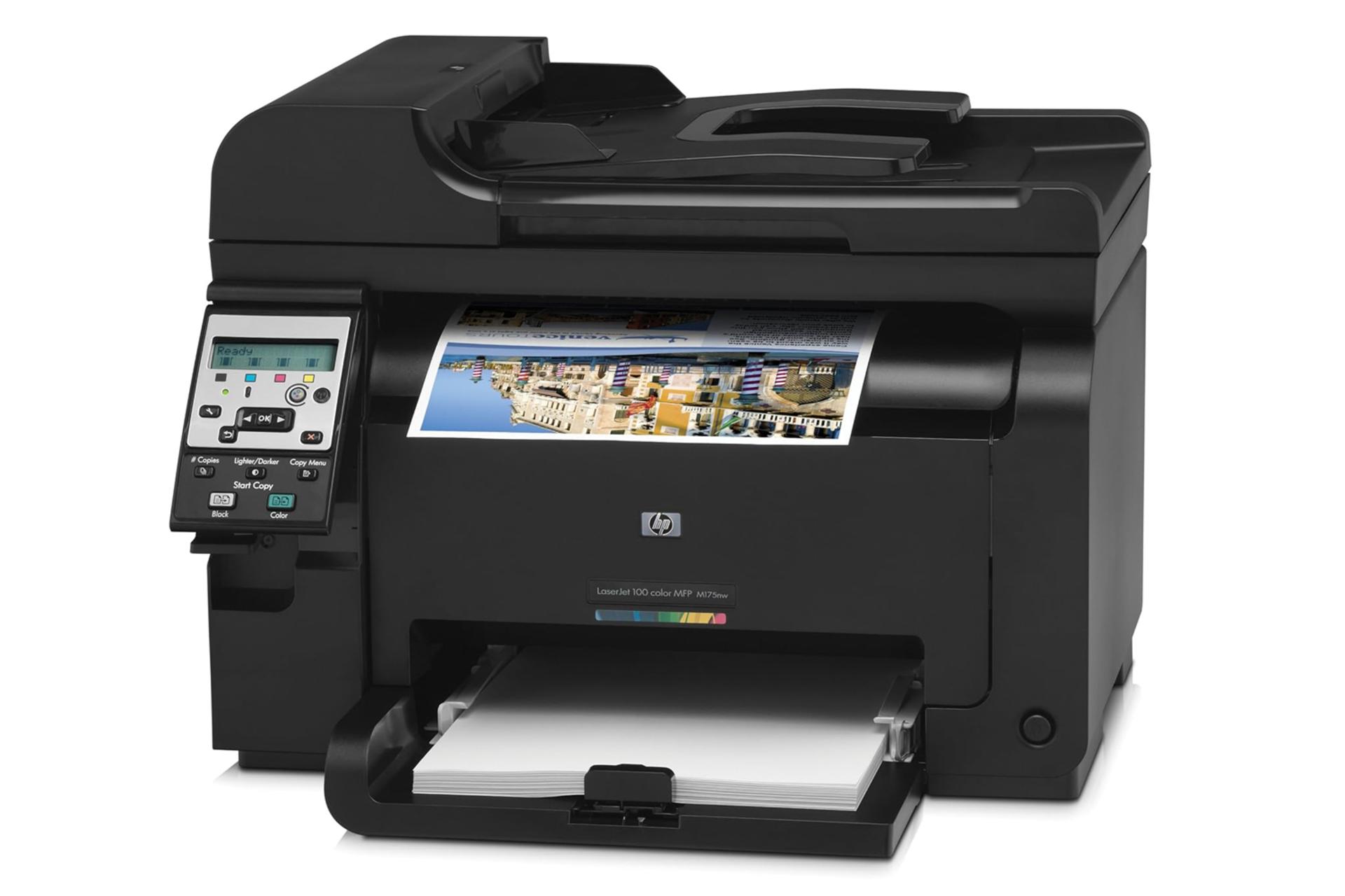 نمای سمت راست پرینتر اچ پی LaserJet Pro 100 Colour MFP M175nw