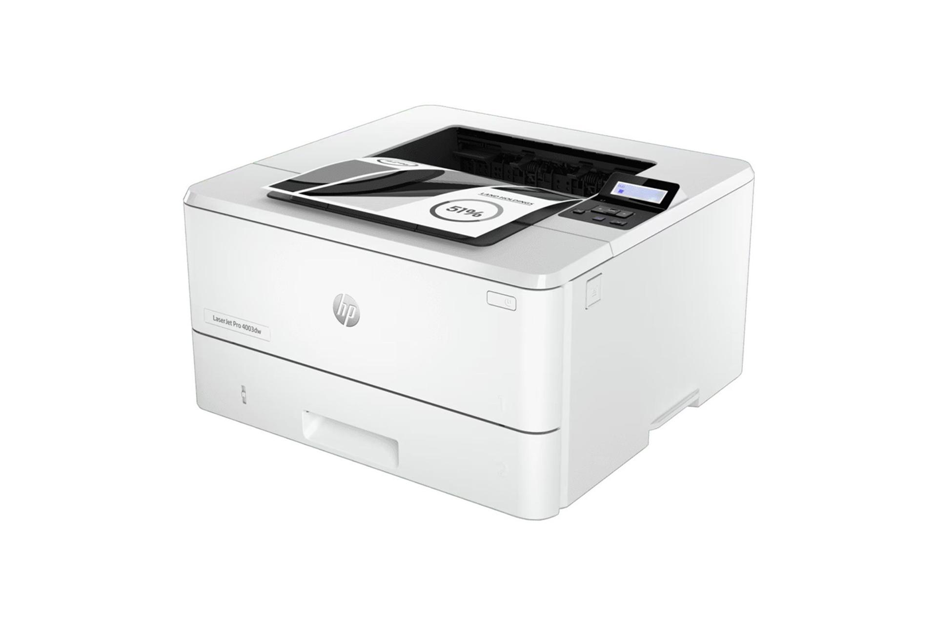 نمای سمت راست پرینتر اچ پی LaserJet Pro 4003dw