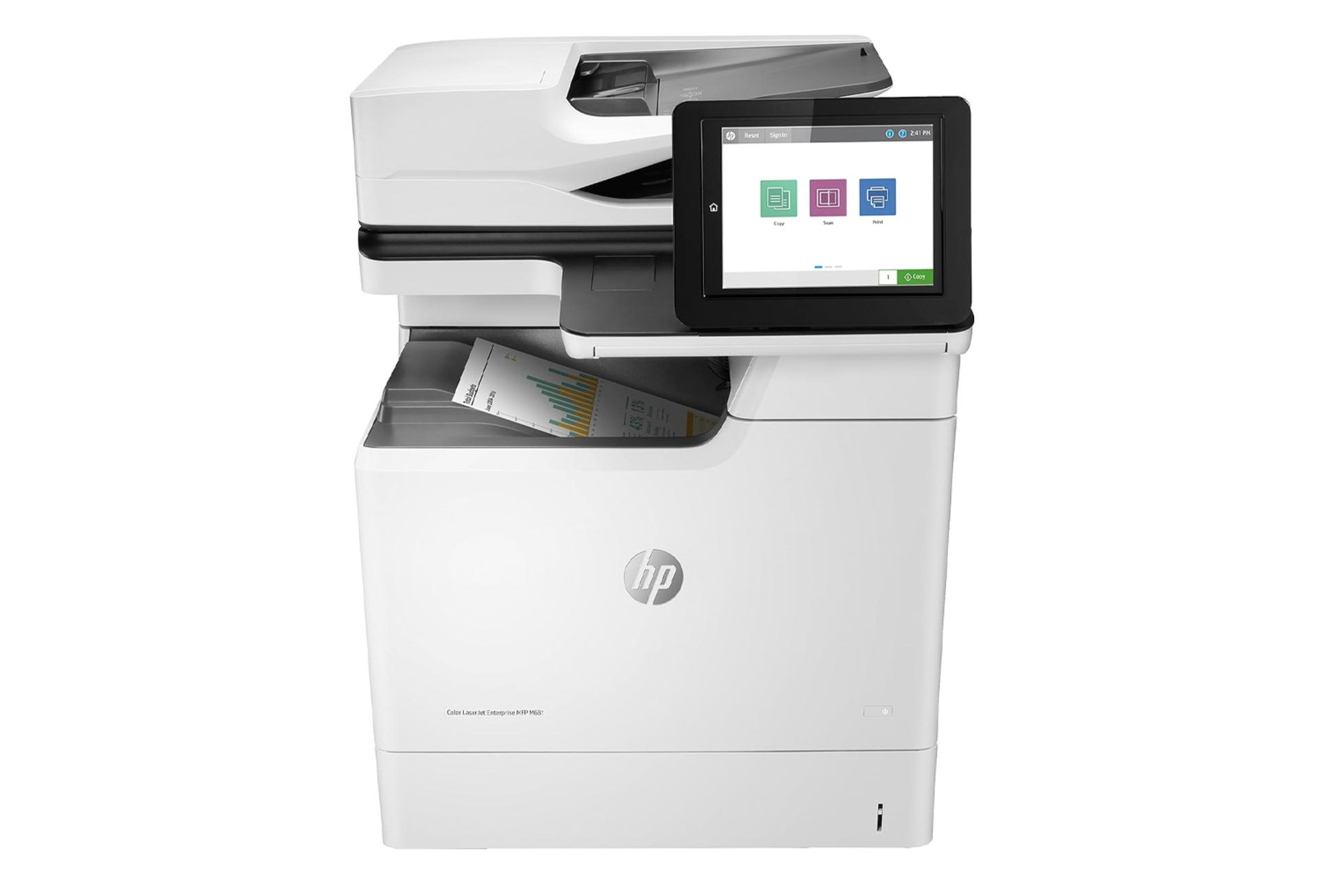 پرینتر اچ پی Color LaserJet Enterprise MFP M681dh نمای جلو