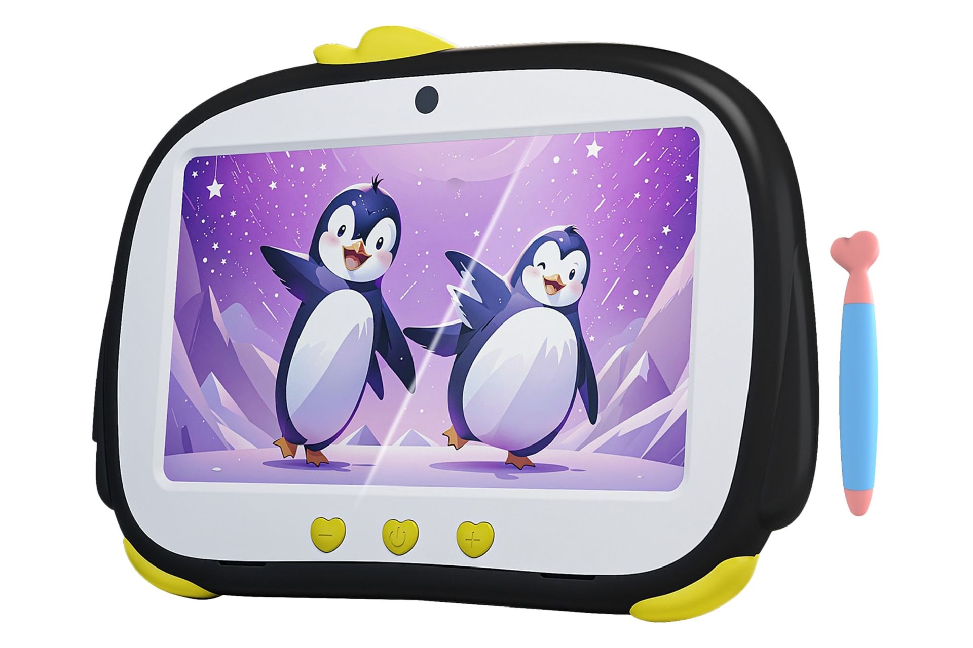 نمای جلوی تبلت ارلدام ET-TP06 با نمایشگر روشن و نمایش قلم همراه