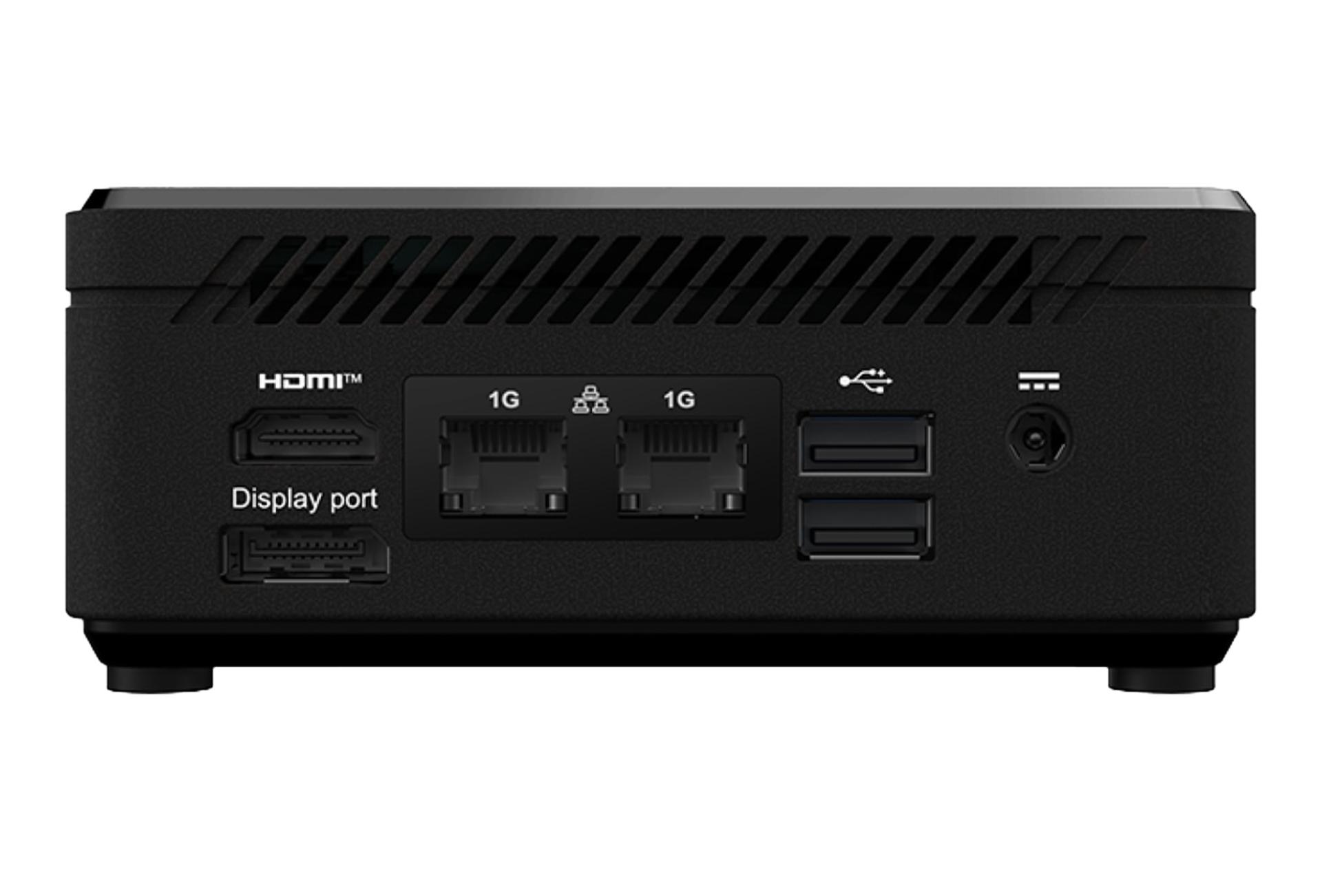 نمای پنل پشت کامپیوتر کوچک Cubi N ADL ام اس آی با نمایش درگاه‌ها و اتصالات