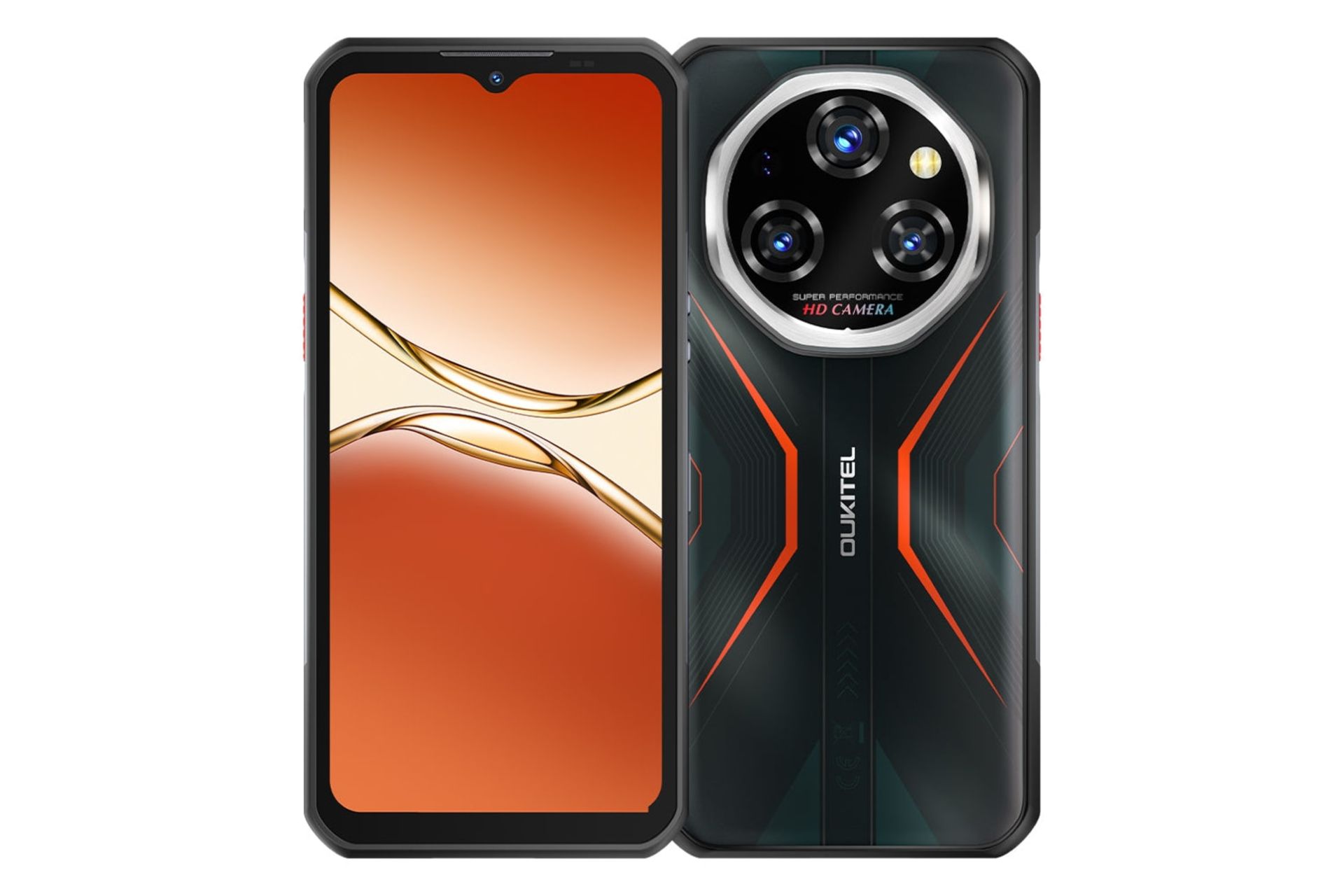 پنل جلو و پشت گوشی موبایل اوکیتل Oukitel WP55 مشکی و نارنجی