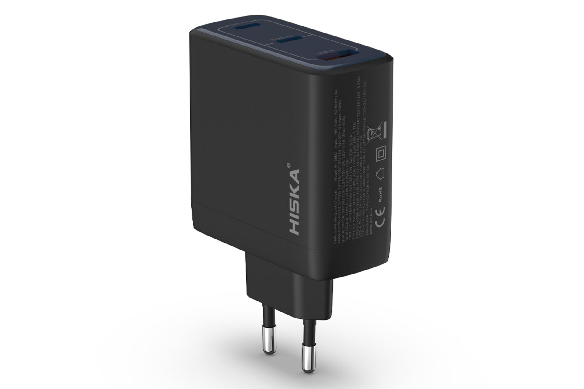 شارژر هیسکا H-156EU رنگ مشکی