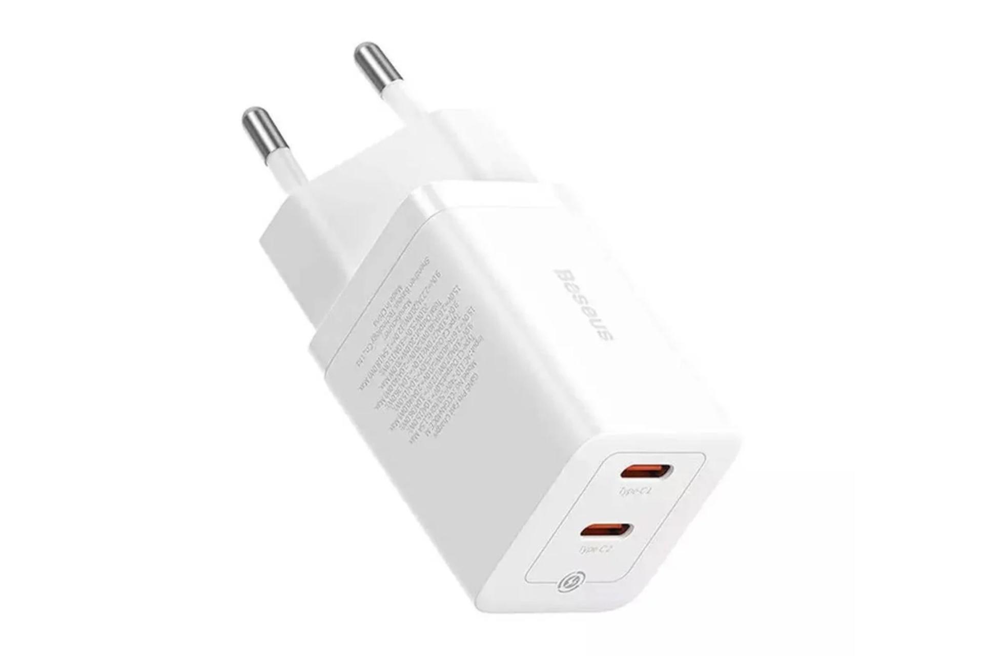 شارژر باسئوس GaN5 Pro 40W رنگ سفید