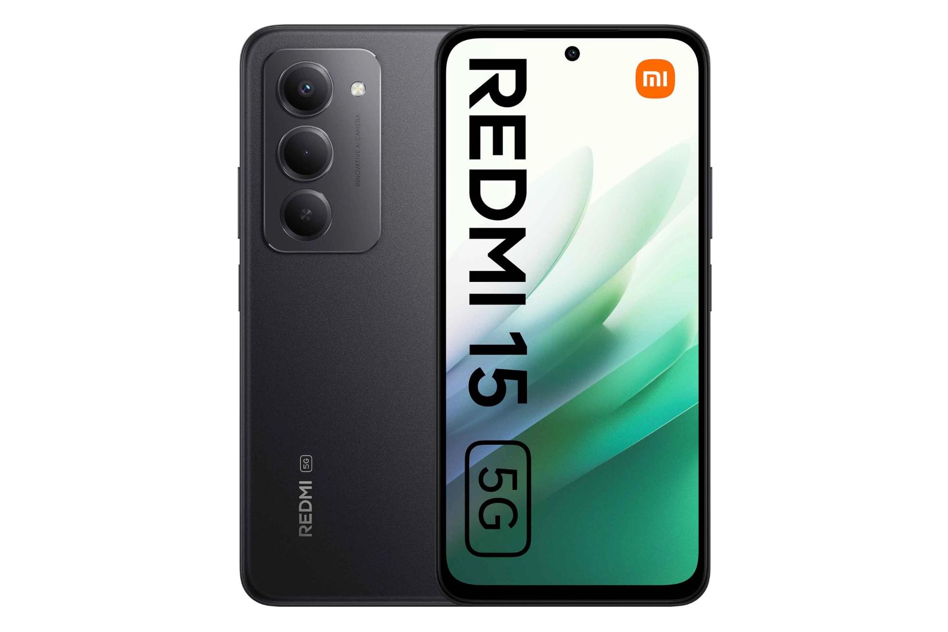 پنل جلو و پشت گوشی موبایل ردمی 15 شیائومی 5G مشکی / Xiaomi Redmi 15 5G