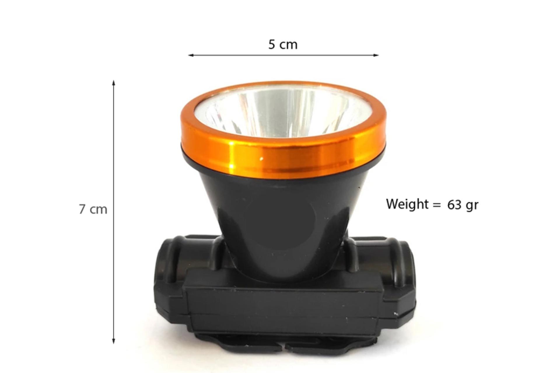 ابعاد و اندازه چراغ پیشانی GD-G106