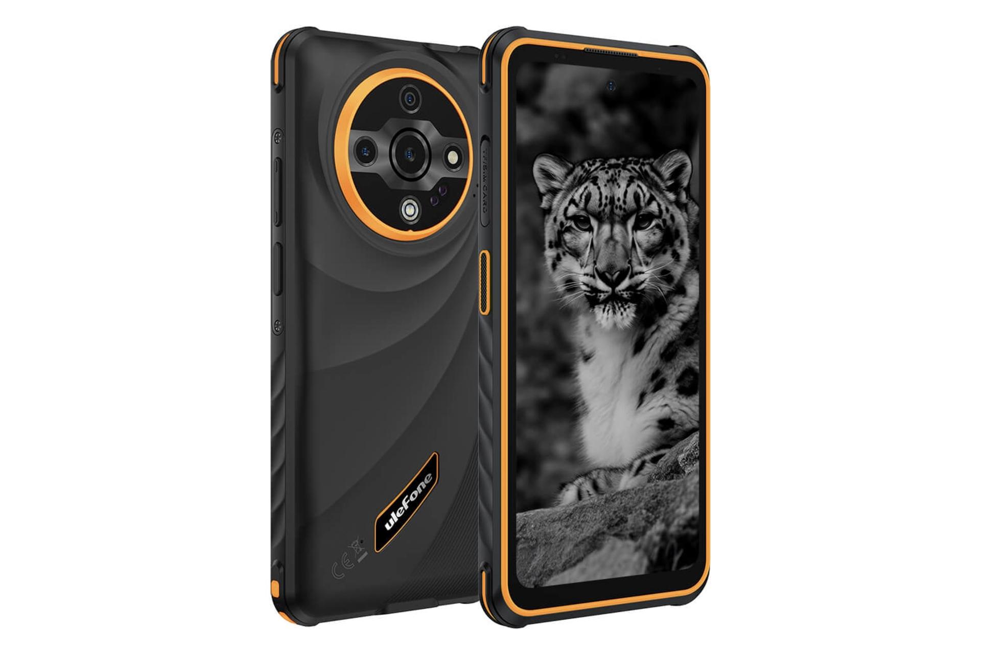 نمای جانبی گوشی موبایل آرمور X31 یولفون مشکی و نارنجی / Ulefone Armor X31