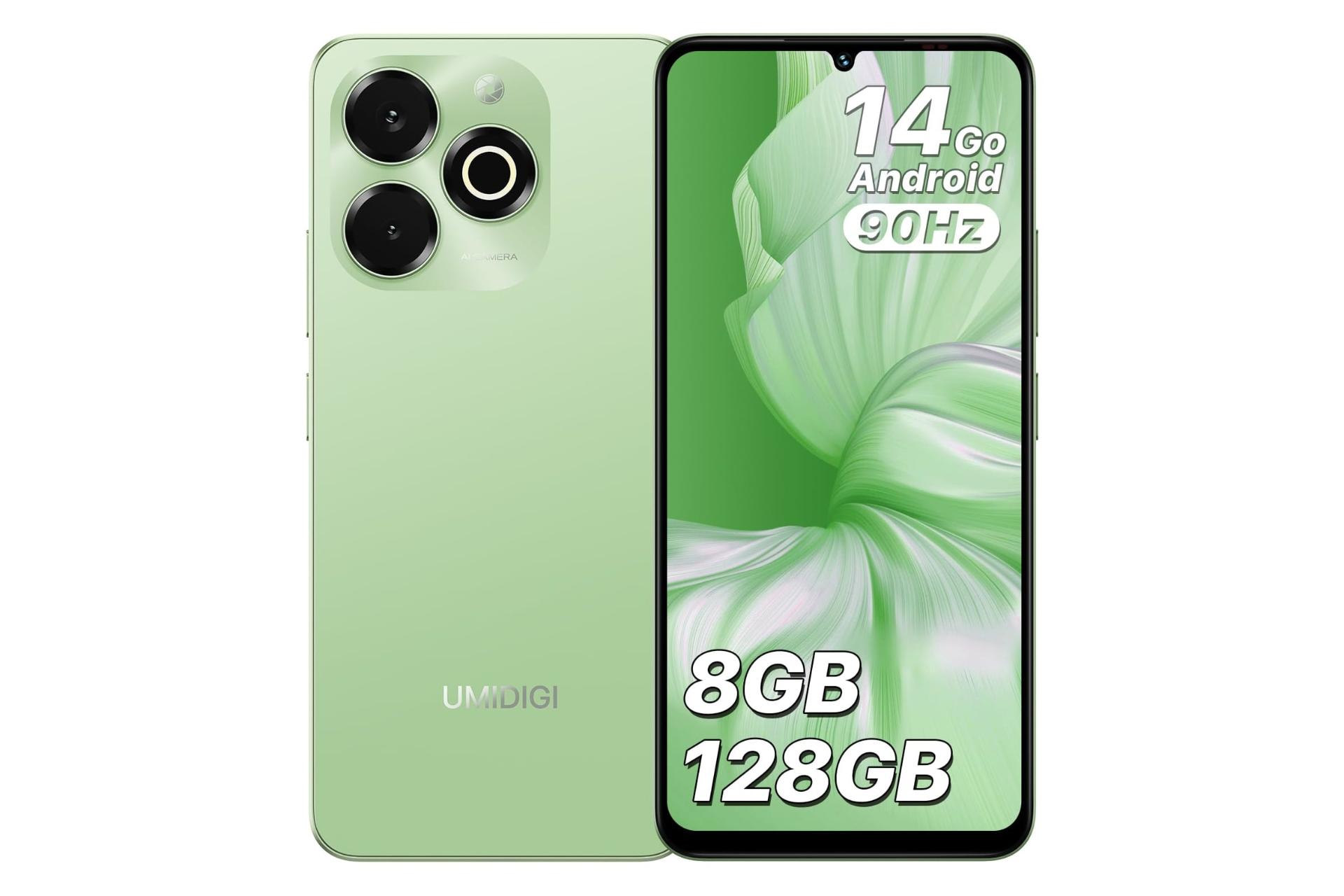 پنل جلو و پشت گوشی موبایل اومی دیجی UMIDIGI G9x سبز