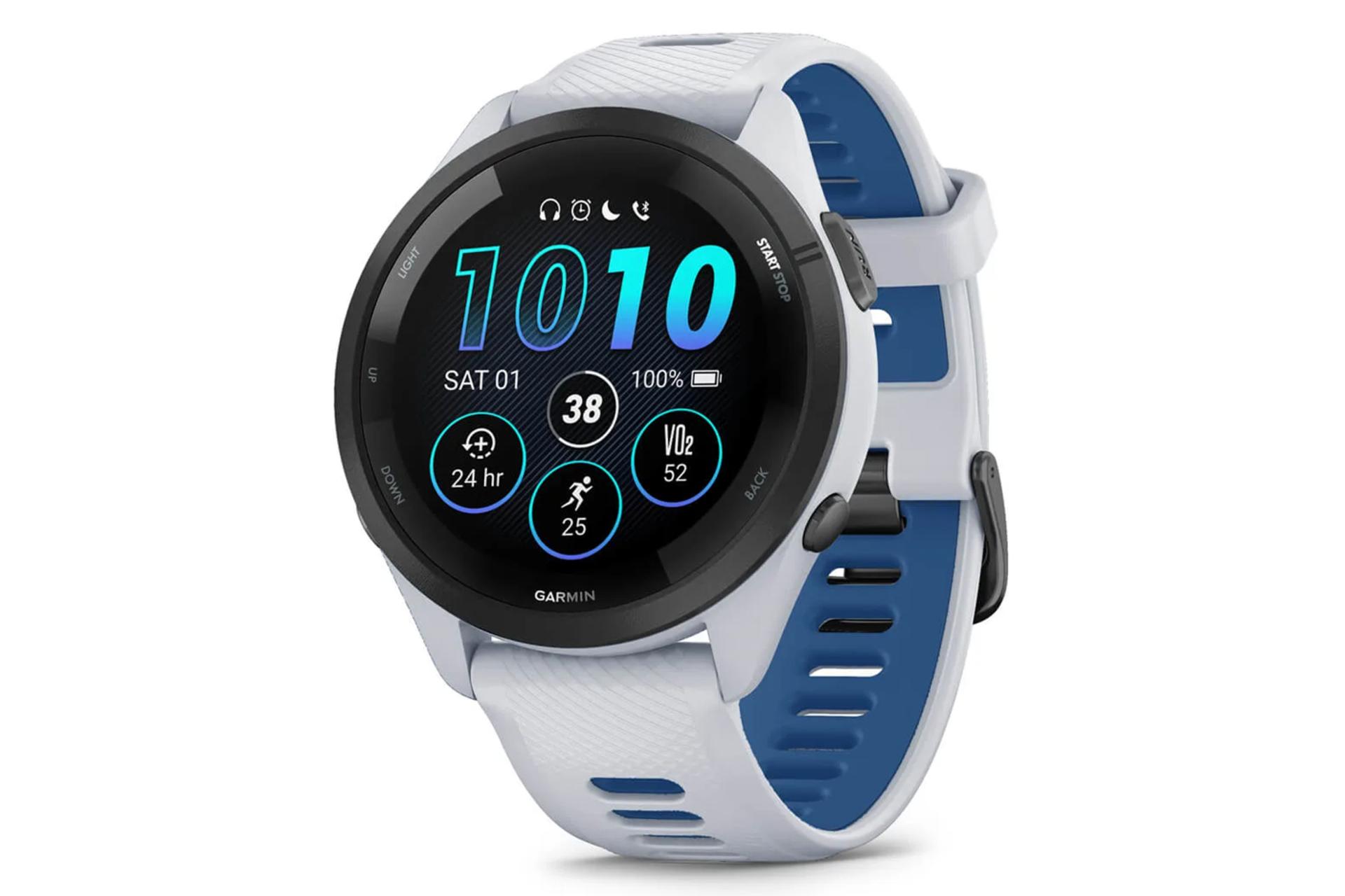 ساعت هوشمند گارمین Forerunner 265 مدل 46 میلی‌متری رنگ سفید