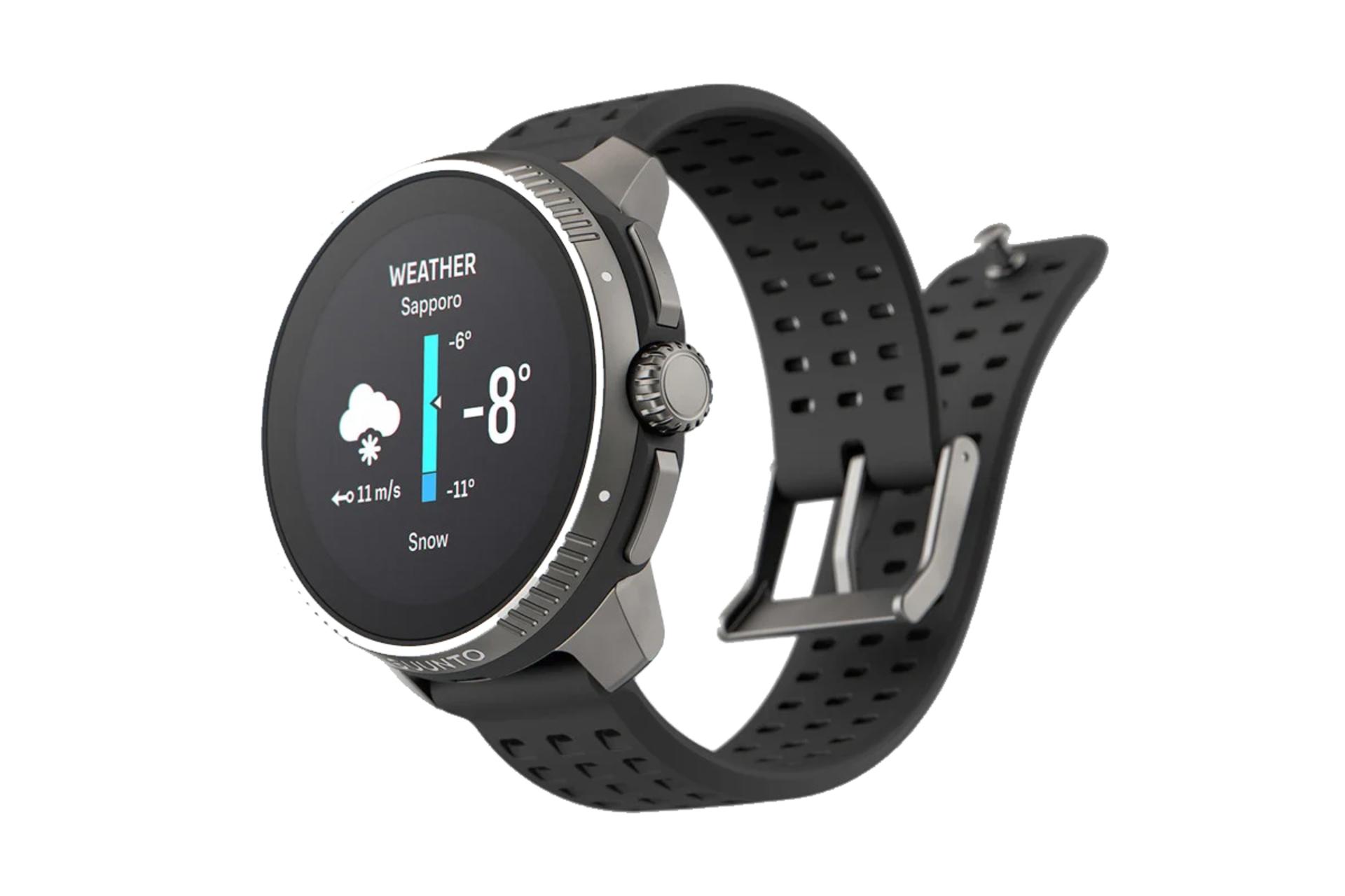 دکمه‌های کنترلی روی دستگاه ساعت هوشمند سونتو Race تیتانیوم