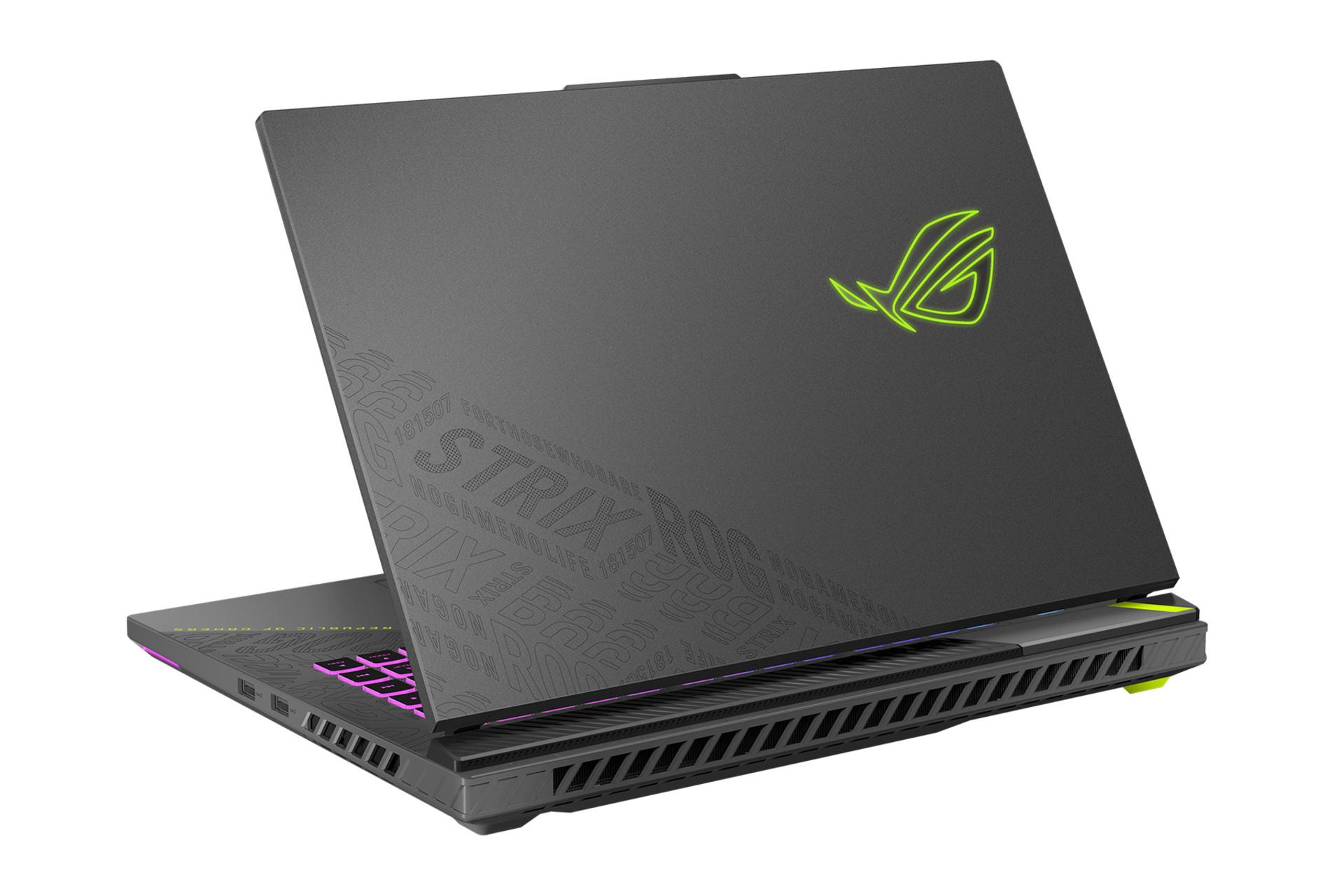 لپ تاپ ایسوس ASUS ROG Strix G16 2025 G614F نمای پشت و راست
