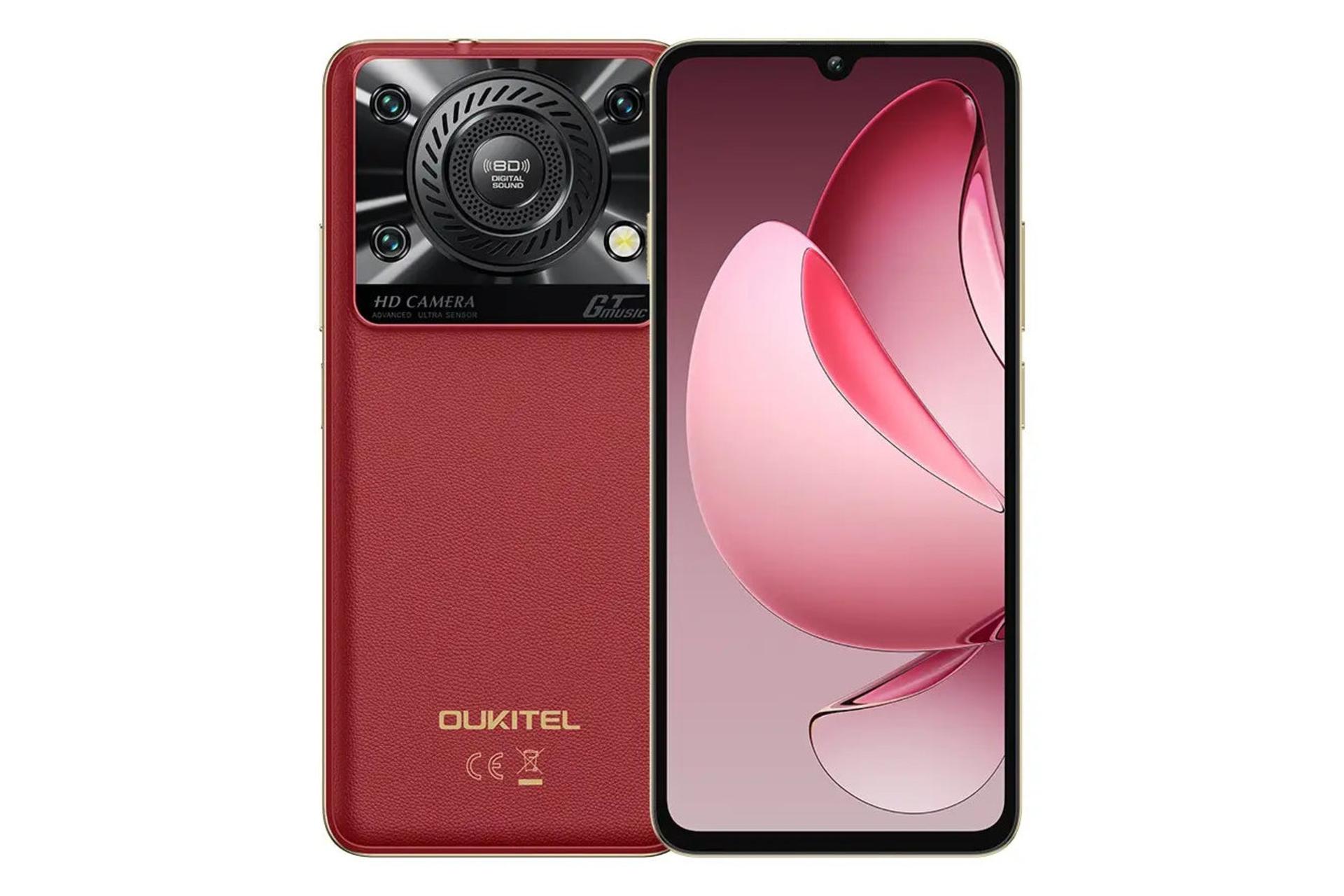 پنل جلو و پشت گوشی موبایل اوکیتل Oukitel C60 قرمز