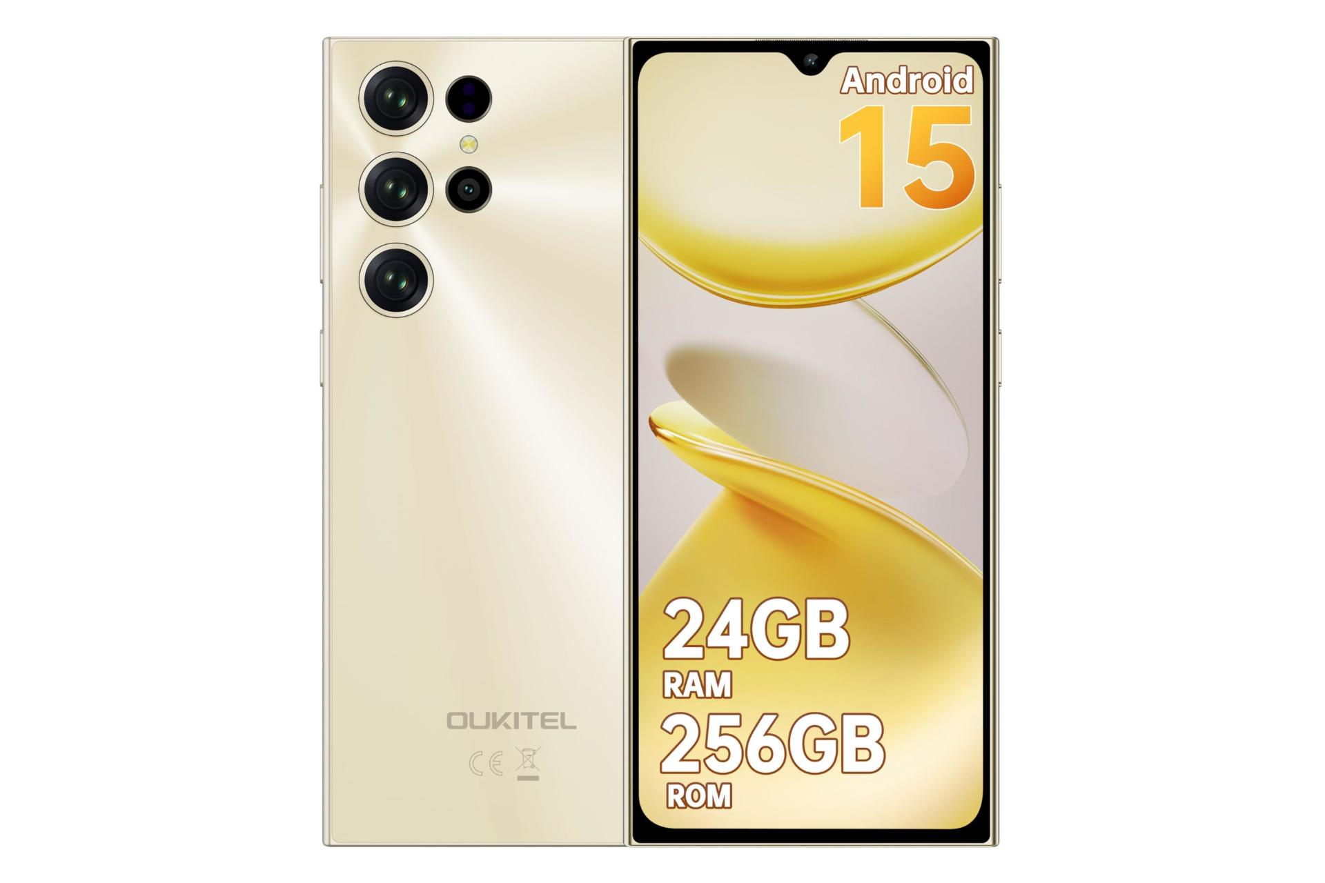 پنل جلو و پشت گوشی موبایل اوکیتل C61 پرو طلایی / Oukitel C61 Pro