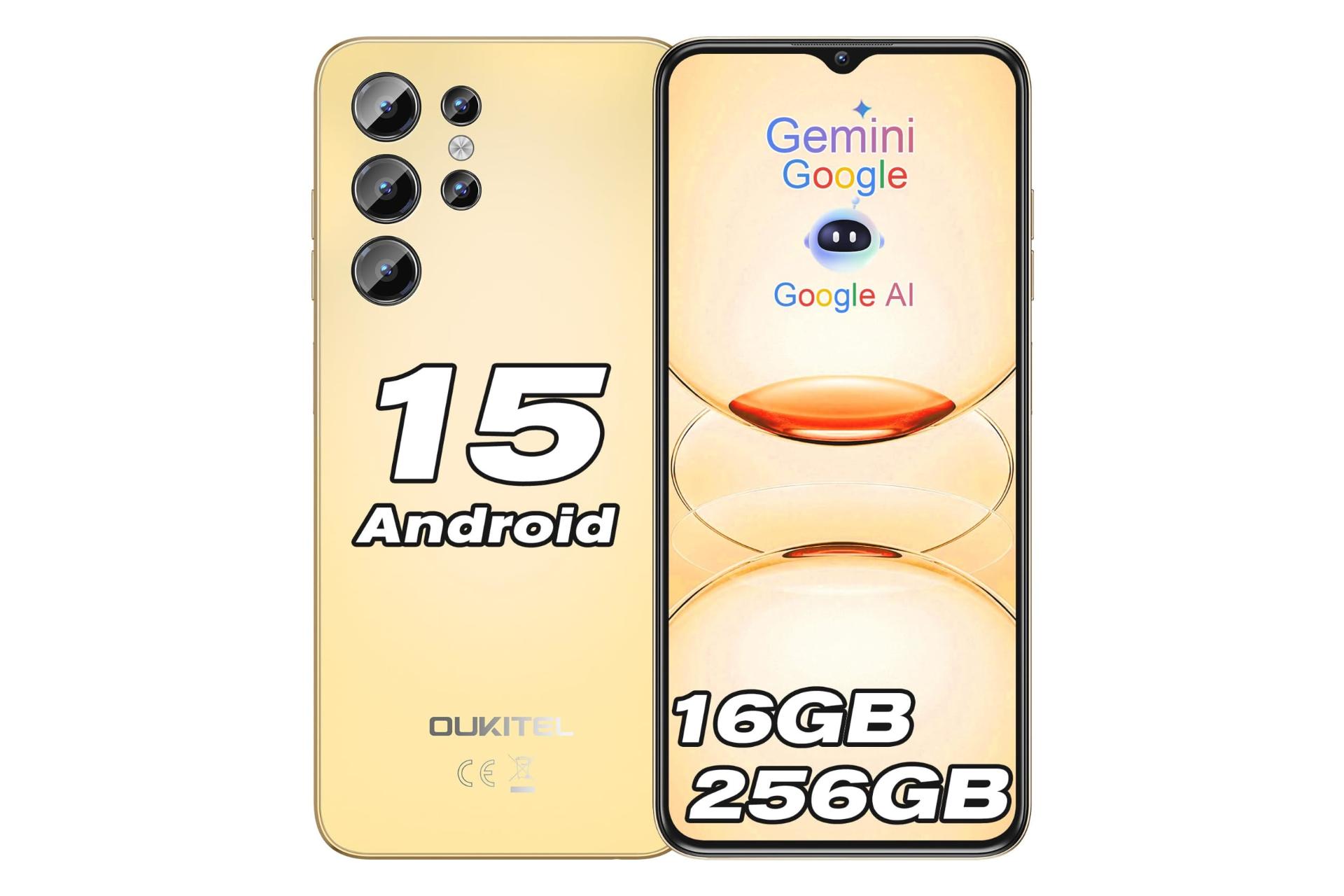 پنل جلو و پشت گوشی موبایل اوکیتل C1 پرو طلایی / Oukitel C1 Pro