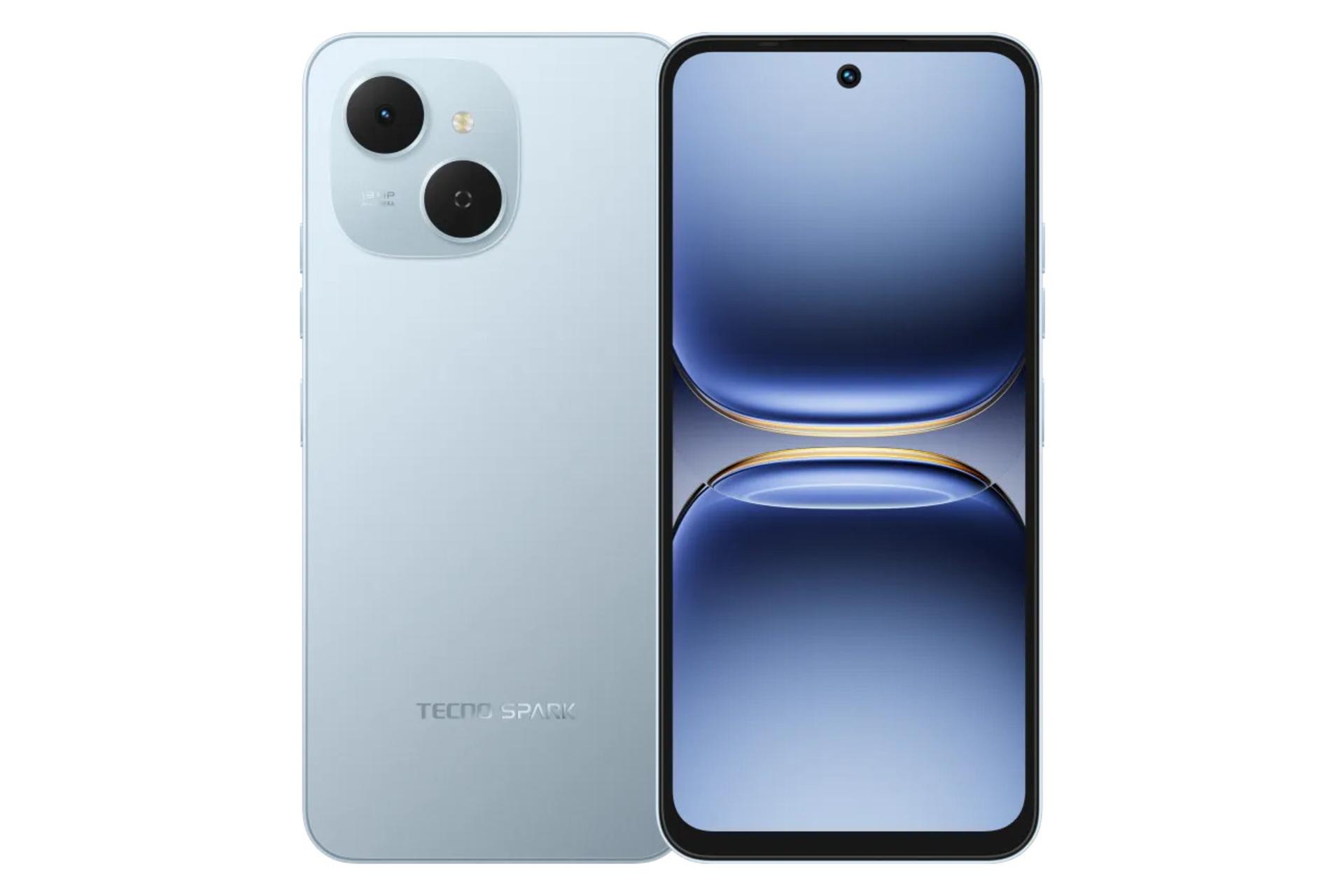 پنل جلو و پشت گوشی موبایل اسپارک 40C تکنو آبی روشن / Tecno Spark 40C