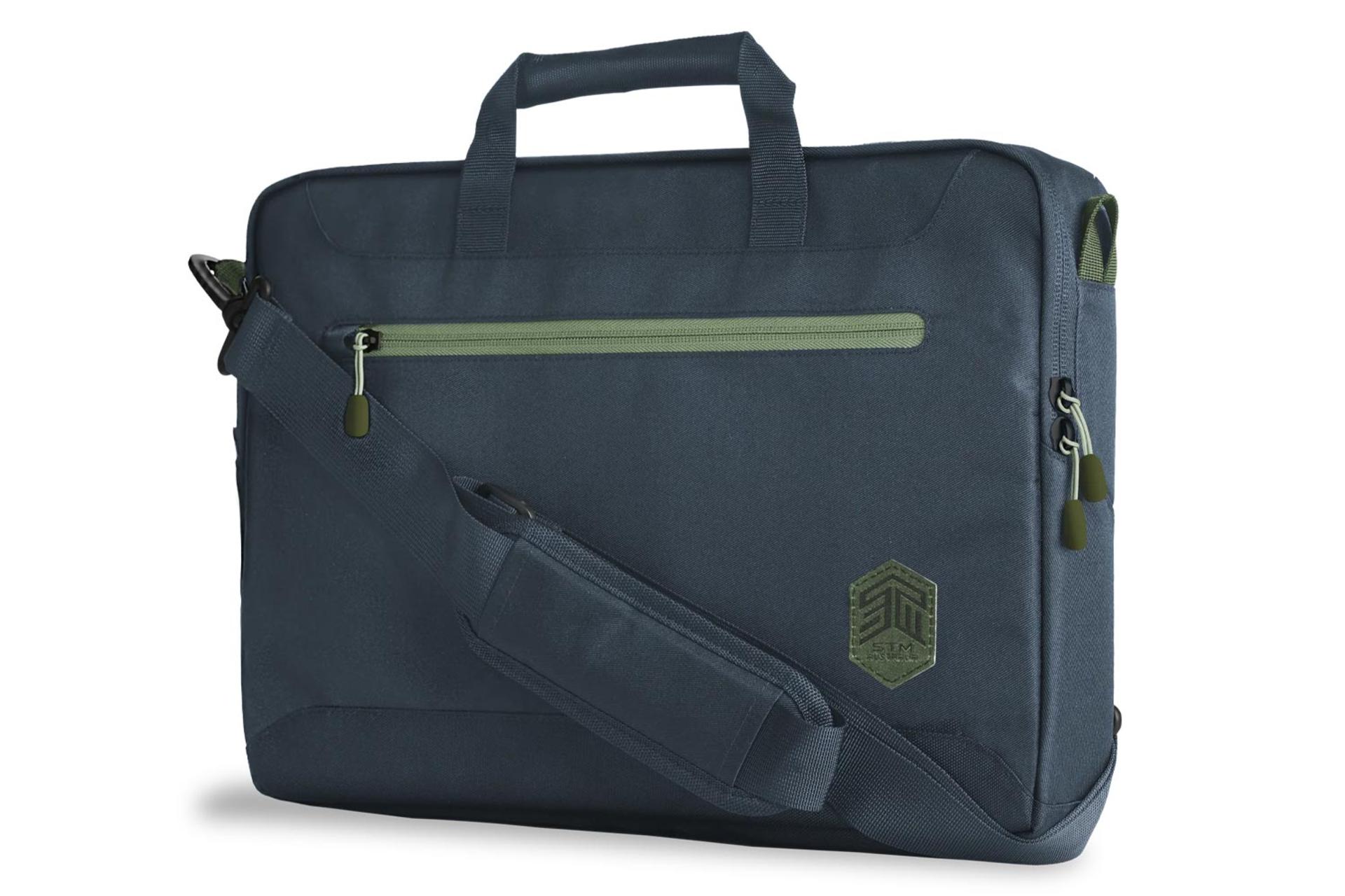 نمای سمت راست کیف لپ تاپ کیف لپ تاپ اس تی ام Eco Brief مناسب 15.6 اینچ