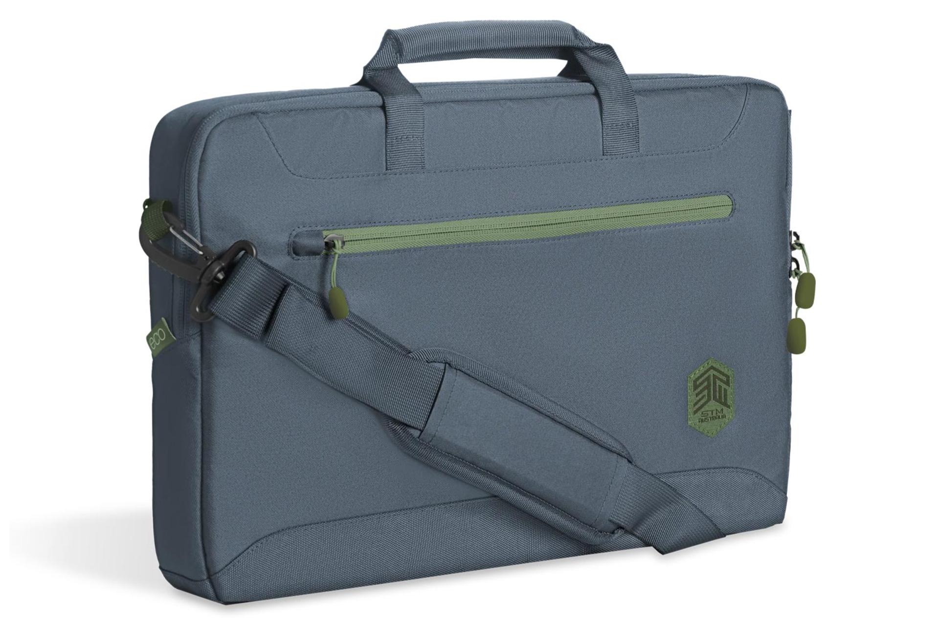 نمای سمت چپ کیف لپ تاپ کیف لپ تاپ اس تی ام Eco Brief مناسب 15.6 اینچ