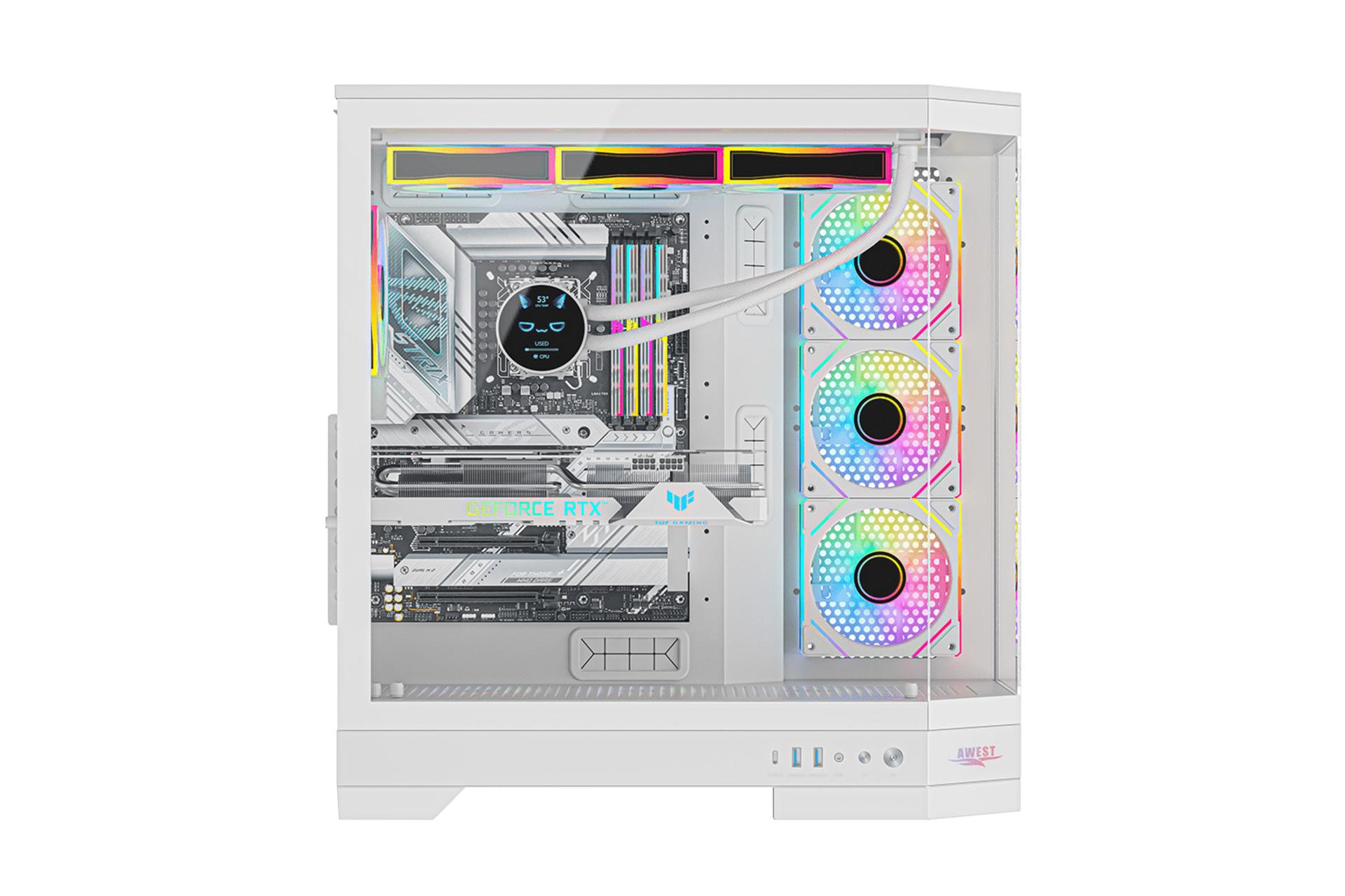 نمای کنار کیس کامپیوتر اوست GT-AQ1-MW