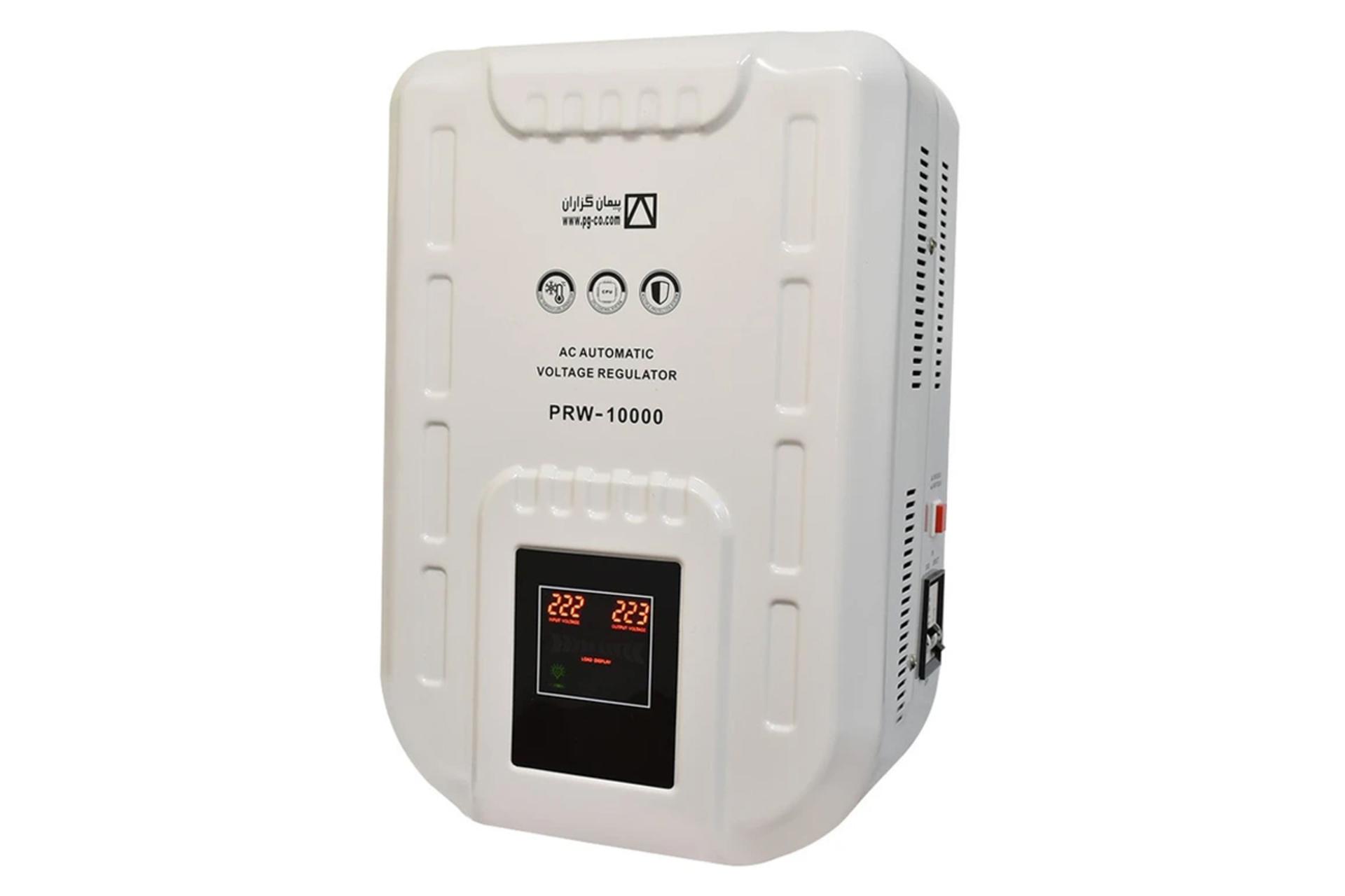 مرجع متخصصين ايران ولتاژ استابلايزر پيمان گزاران مدل PRW-10000