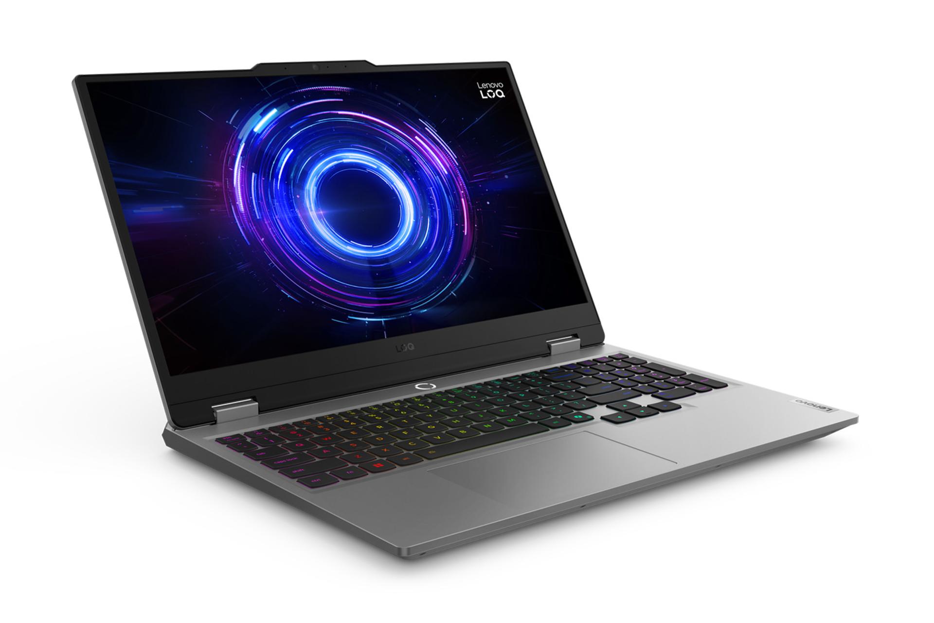 لپ تاپ لنوو Lenovo LOQ 15IRX10 نمای جلو و چپ