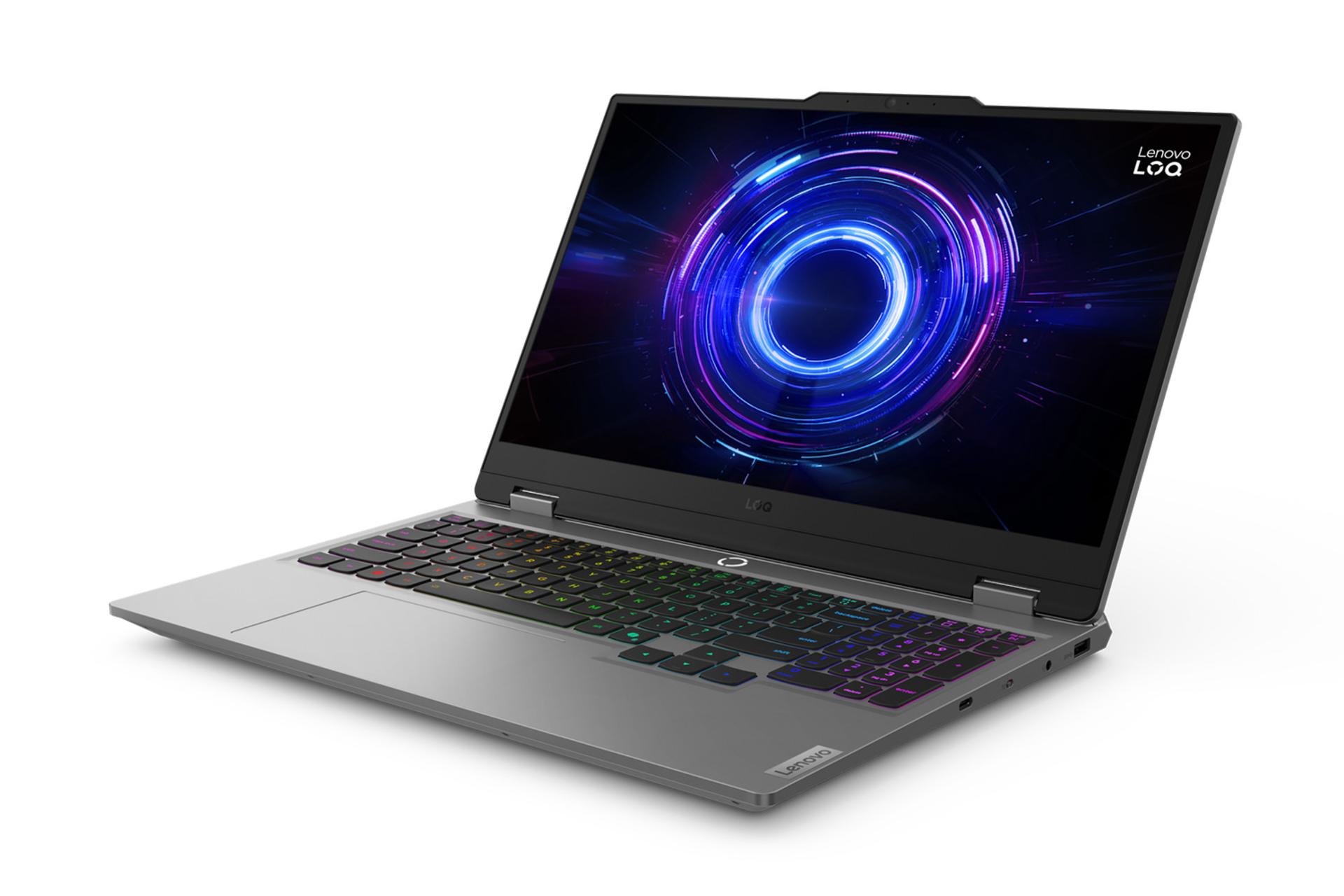 لپ تاپ لنوو Lenovo LOQ 15IRX10 نمای جلو و راست