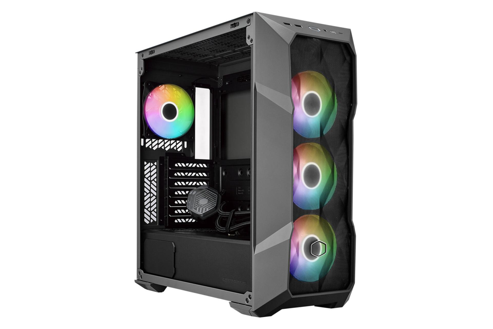 نمای سمت چپ کیس کامپیوتر کولر مستر MASTERBOX TD500 MAX