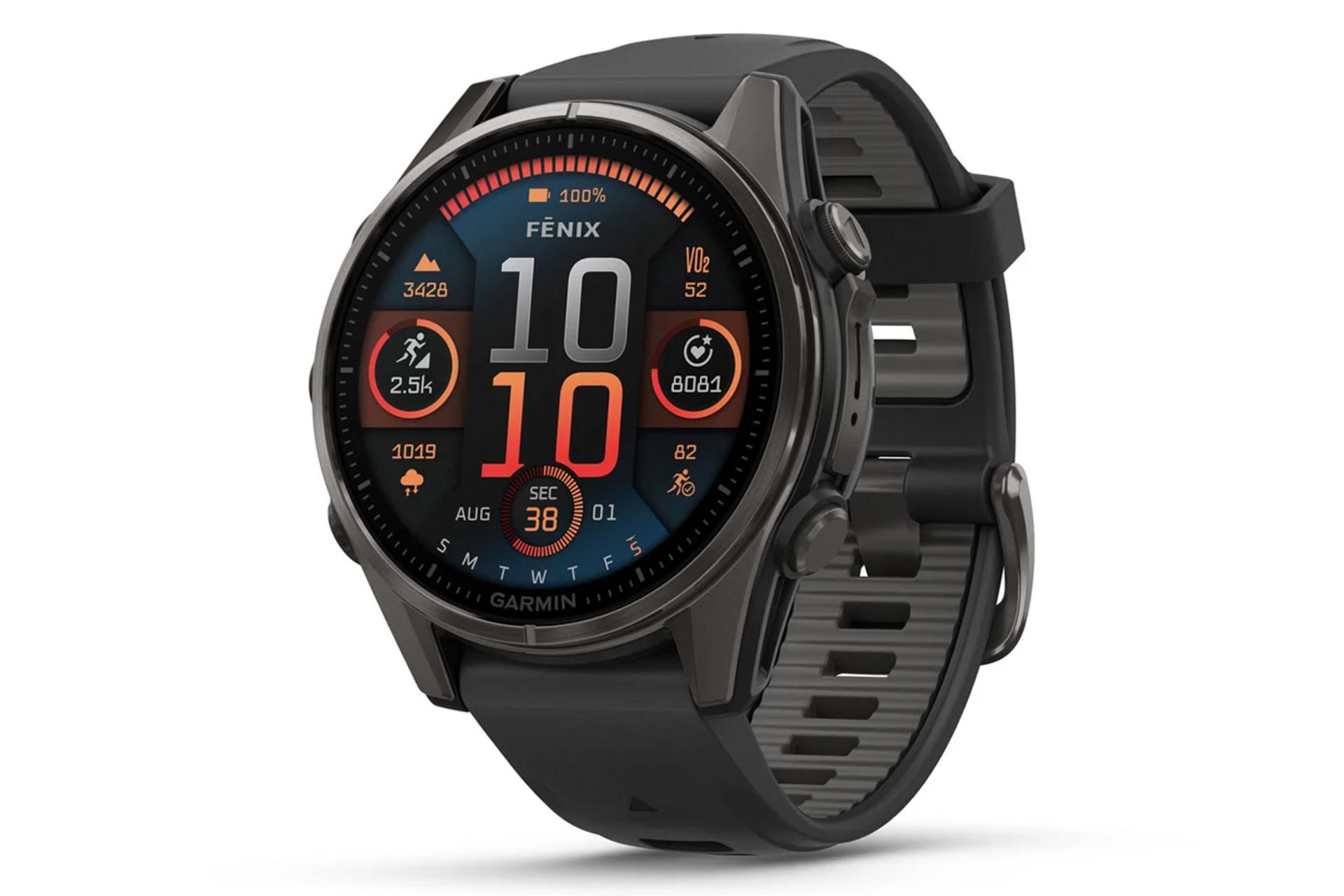 ساعت هوشمند گارمین فنیکس 8 مدل 43 میلی‌متری رنگ مشکی
