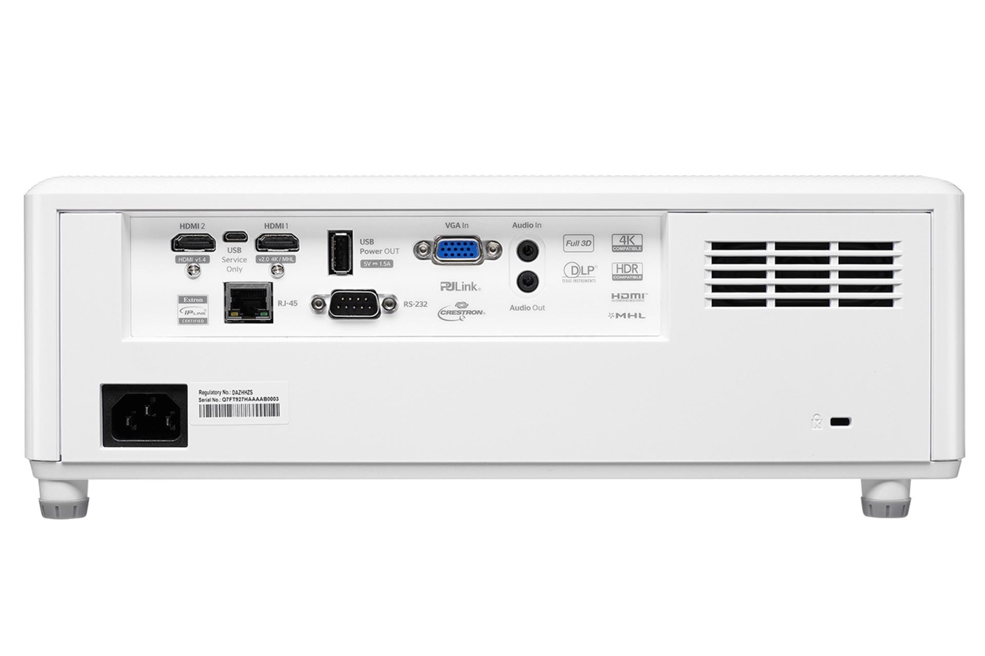 کانکتور و اتصال ویدیو پروژکتور اوپتوما ZH403