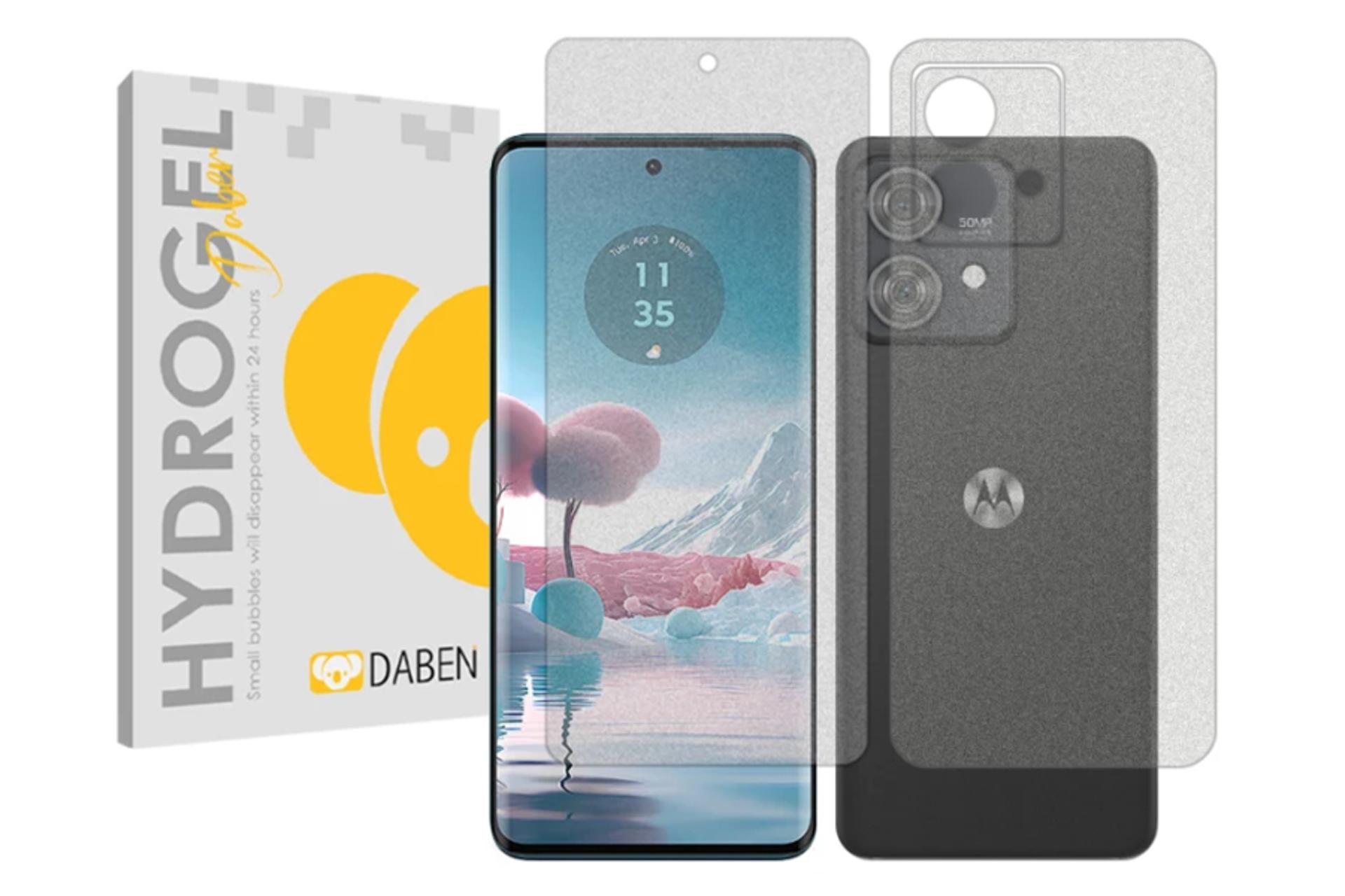 محافظ صفحه نمایش گوشی دبن مدل Tough مات مناسب موتورولا Edge 40 Neo به همراه محافظ پشت گوشی