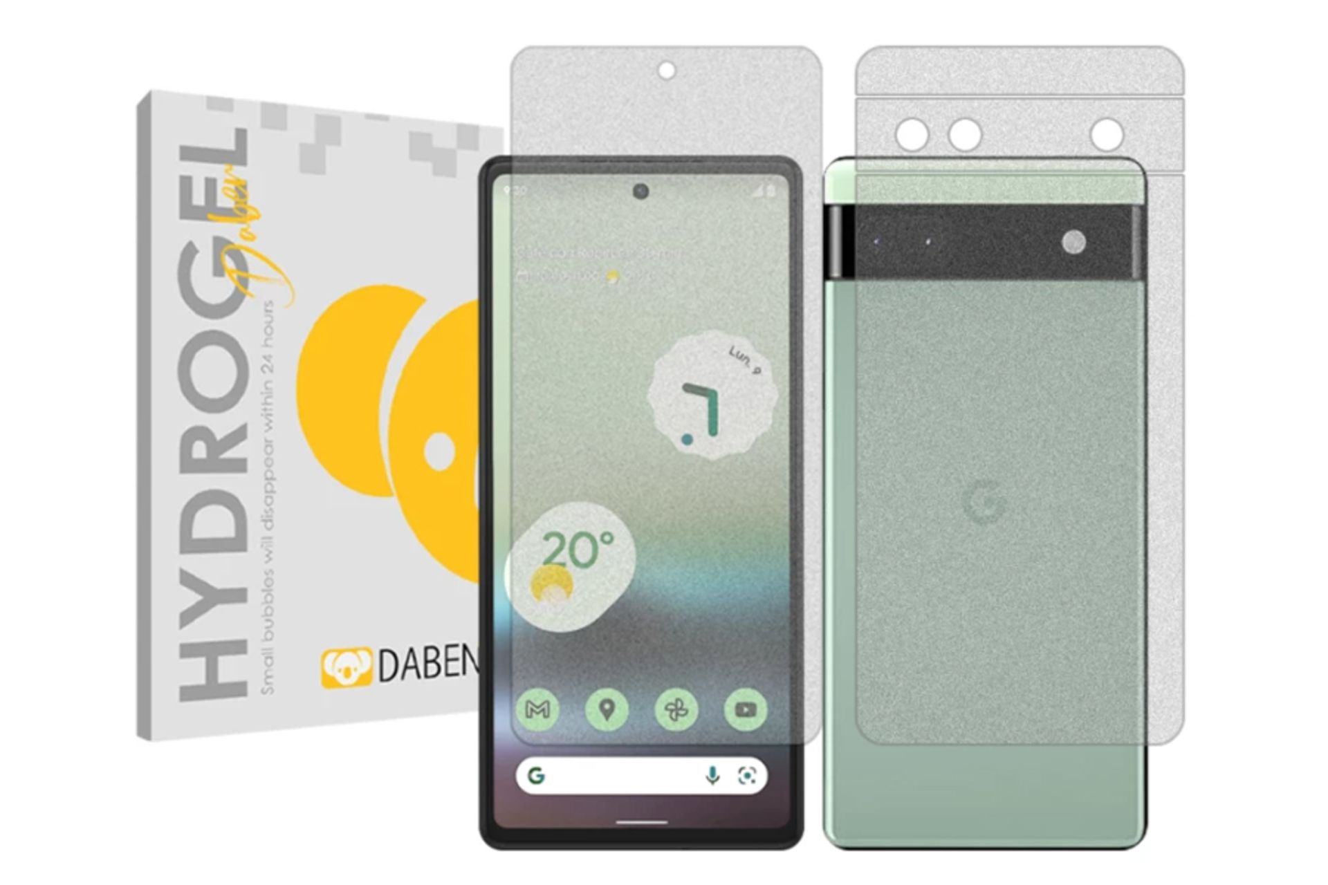 محافظ صفحه نمایش گوشی دبن مدل Tough مات مناسب گوگل Pixel 6a به همراه محافظ پشت گوشی