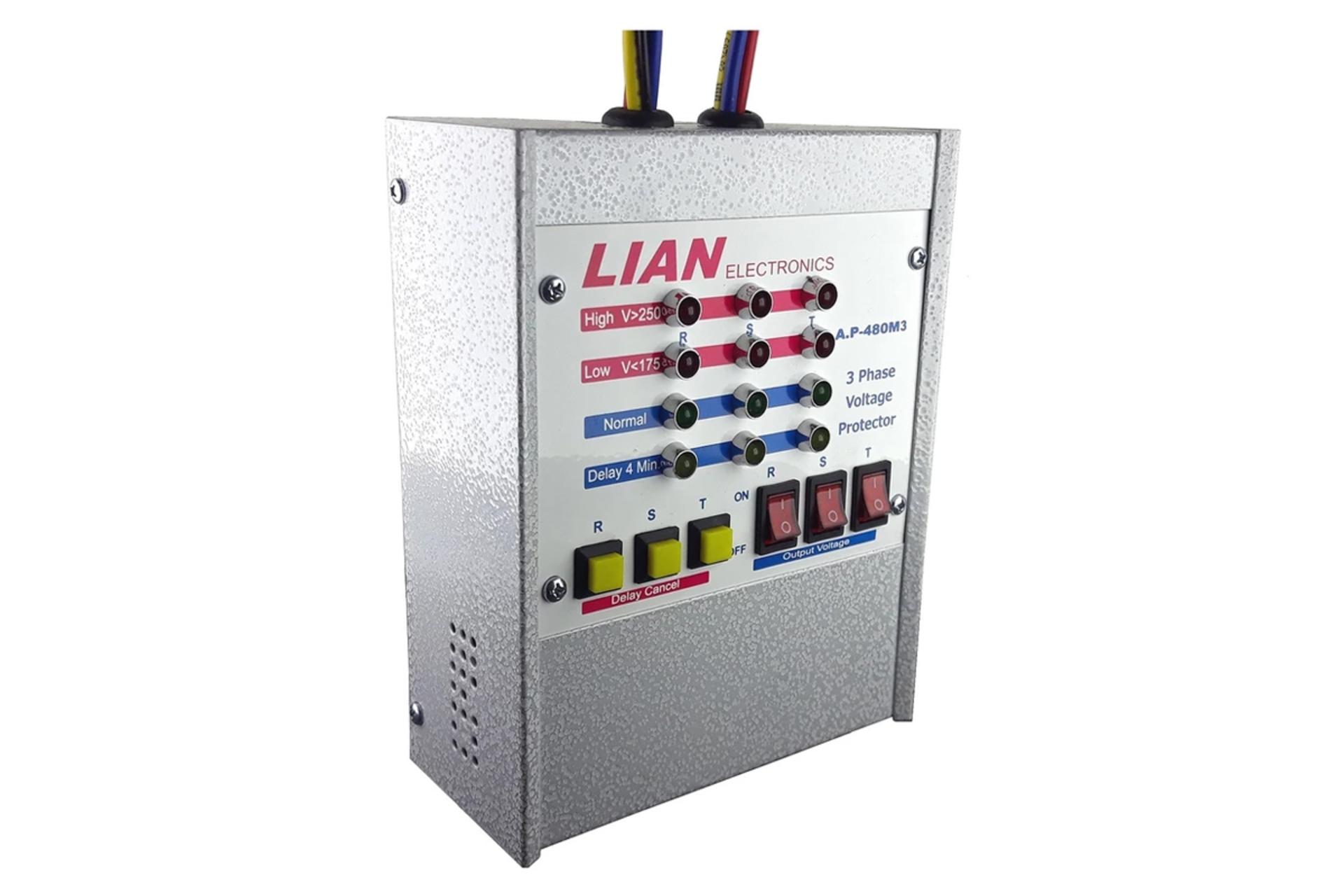 مرجع متخصصين ايران ابعاد و اندازه محافظ ولتاژ ليان الكترونيك A.P-480M3
