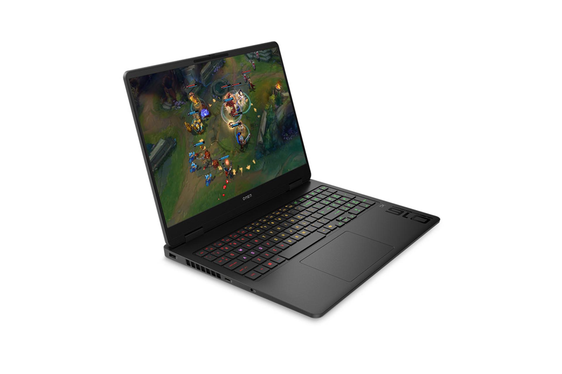لپ تاپ اچ پی HP OMEN 16-ap0175ng نمای جلو و چپ