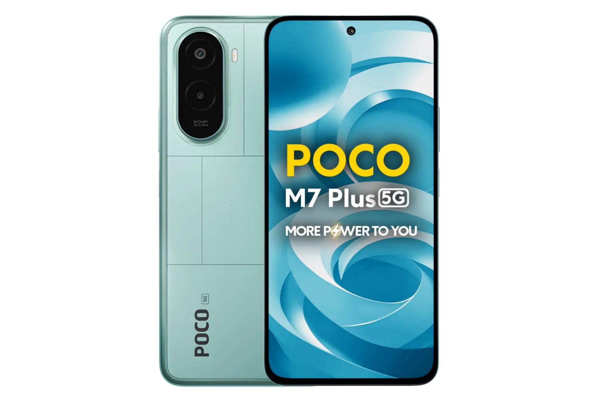 مرجع متخصصين ايران پنل جلو و پشت موبايل موبايل پوكو M7 پلاس شيائومي فيروزه اي / Xiaomi Poco M7 Plus