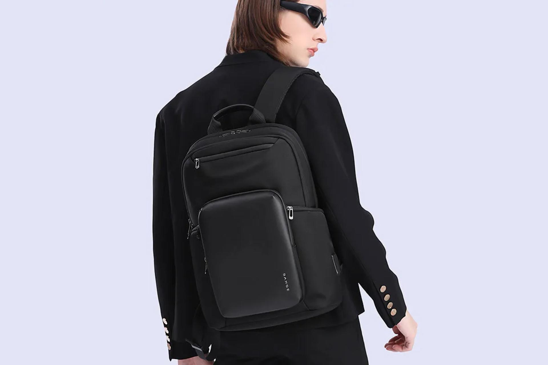 کیف لپ تاپ کوله پشتی لپ تاپ بنج 7712 مناسب 15.6 اینچ رنگ مشکی