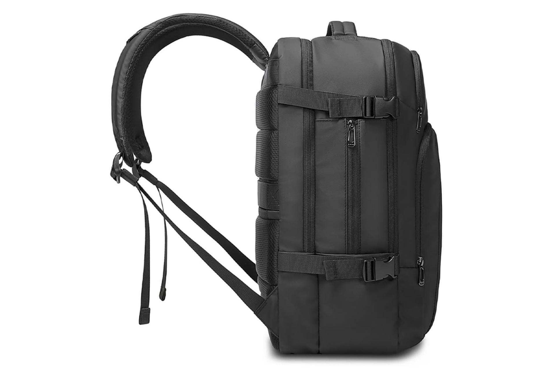 نمای کنار کیف لپ تاپ کوله پشتی لپ تاپ بنج 7690 مناسب 15.6 اینچ