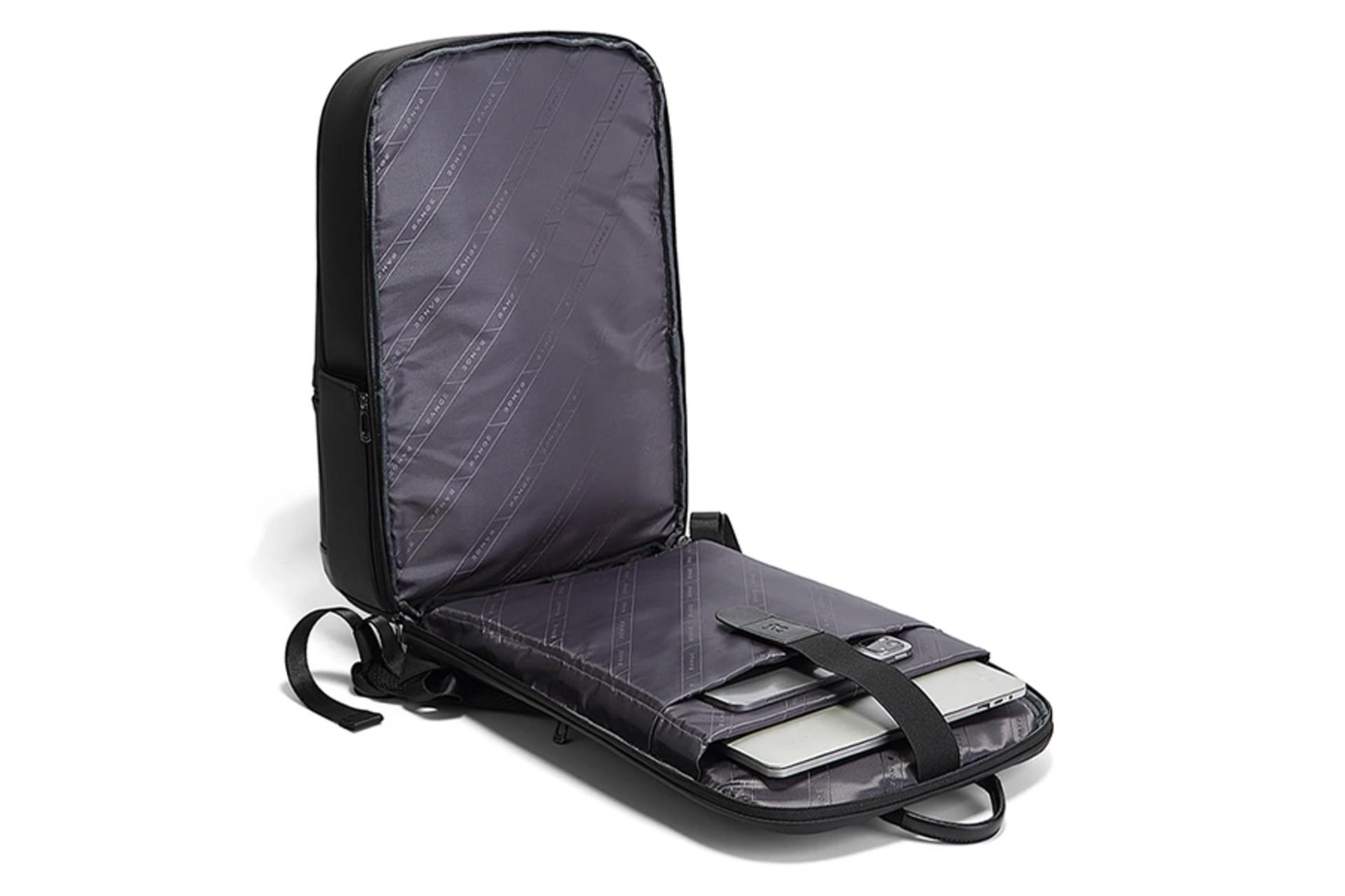 نمای داخل کیف لپ تاپ کوله پشتی لپ تاپ بنج 2950 مناسب 15.6 اینچ