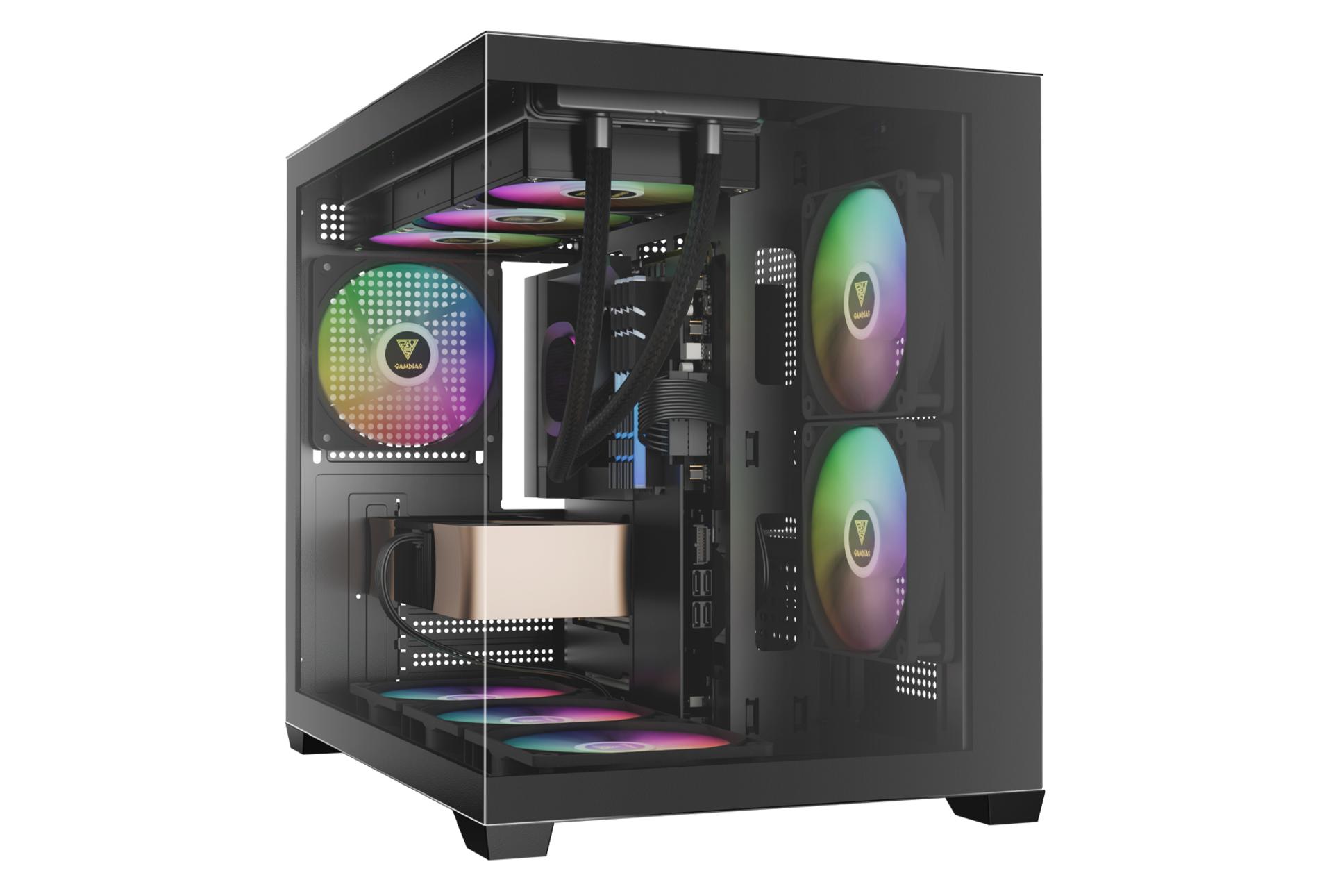 کیس کامپیوتر گیم دیاس AURA GC10M ARGB رنگ مشکی