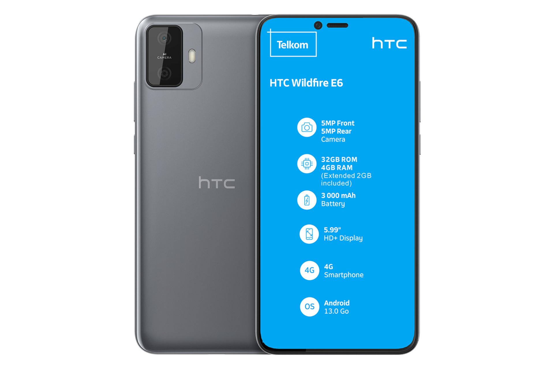 پنل جلو و پشت گوشی موبایل وایلدفایر E6 اچ تی سی / HTC Wildfire E6