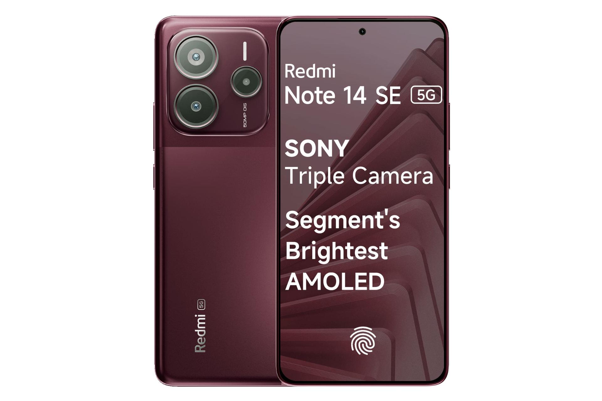 پنل جلو و پشت گوشی ردمی نوت 14 SE شیائومی قرمز تیره / Xiaomi Redmi Note 14 SE 5G