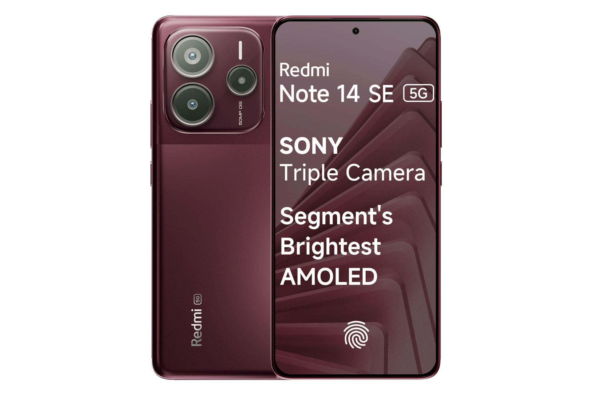 پنل جلو و پشت گوشی ردمی نوت 14 SE شیائومی قرمز تیره / Xiaomi Redmi Note 14 SE 5G